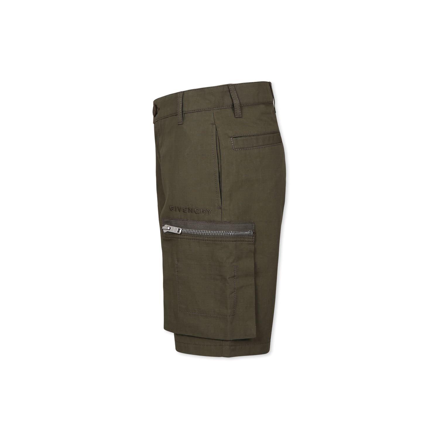 Givenchy Green Shorts For Boy With Logo In Green