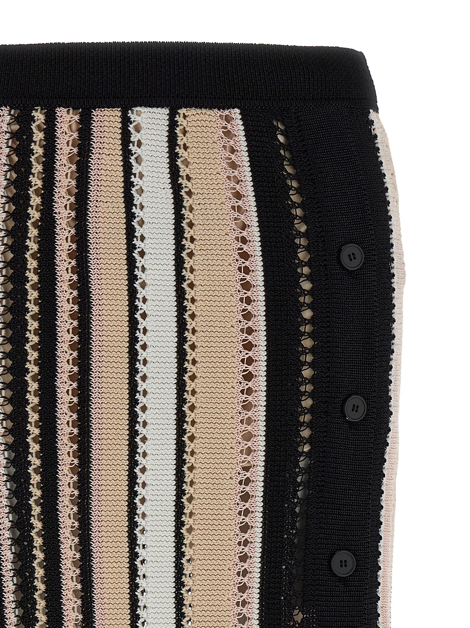Shop Missoni Striped Crochet Skirt In Multicolor
