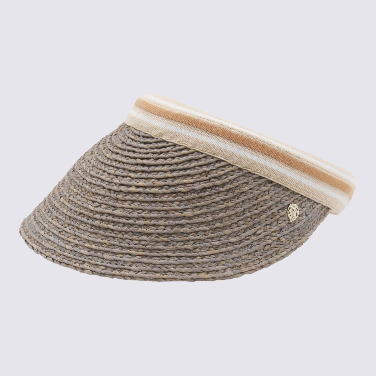 Helen Kaminski Open Top Woven Hat With Contrast Trim In Brown