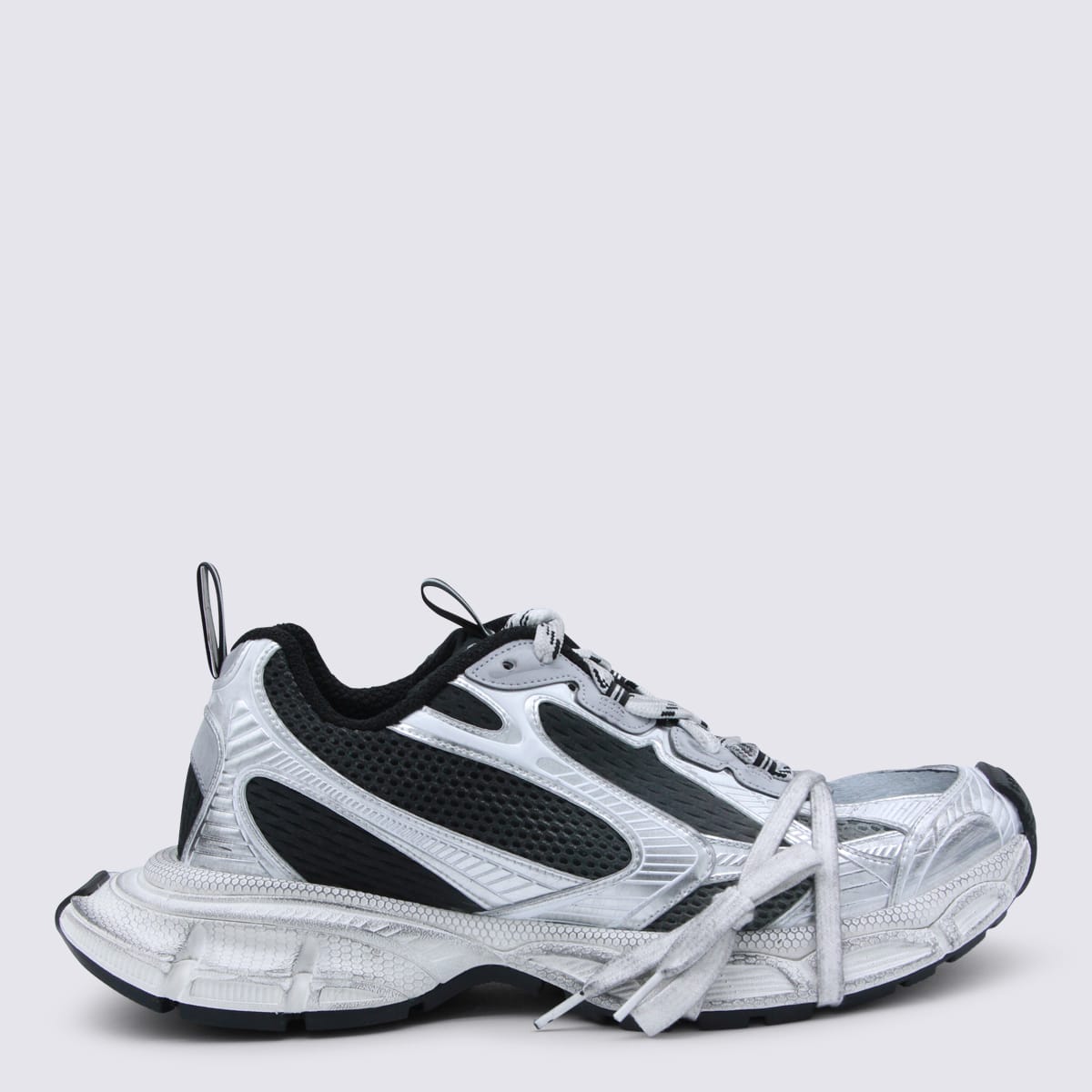 Balenciaga Multicolor Mesh And Rubber 3xl Gradient Sneakers In Gray