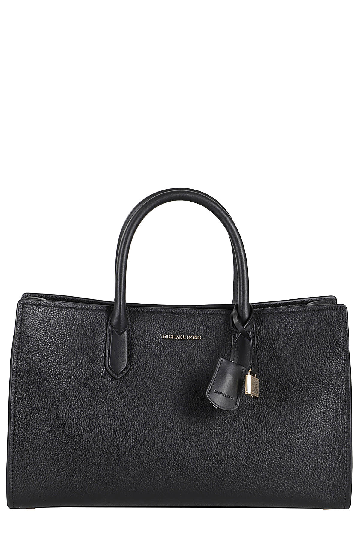 Shop Michael Michael Kors Md Ew Satchel In Black