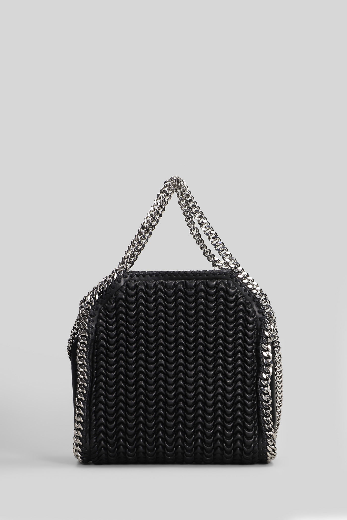 Stella Mccartney Falabella Mini Shoulder Bag In Black Polyester In Black