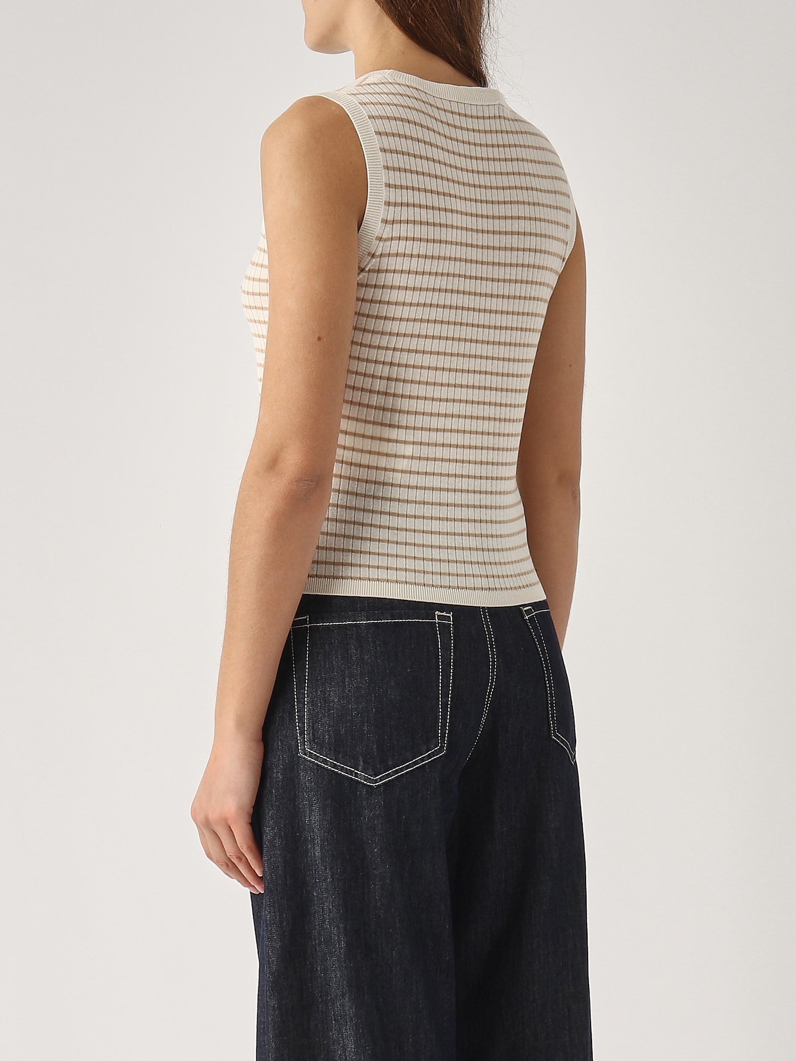 Max Mara Navy Lepre Jacket In Panna-beige