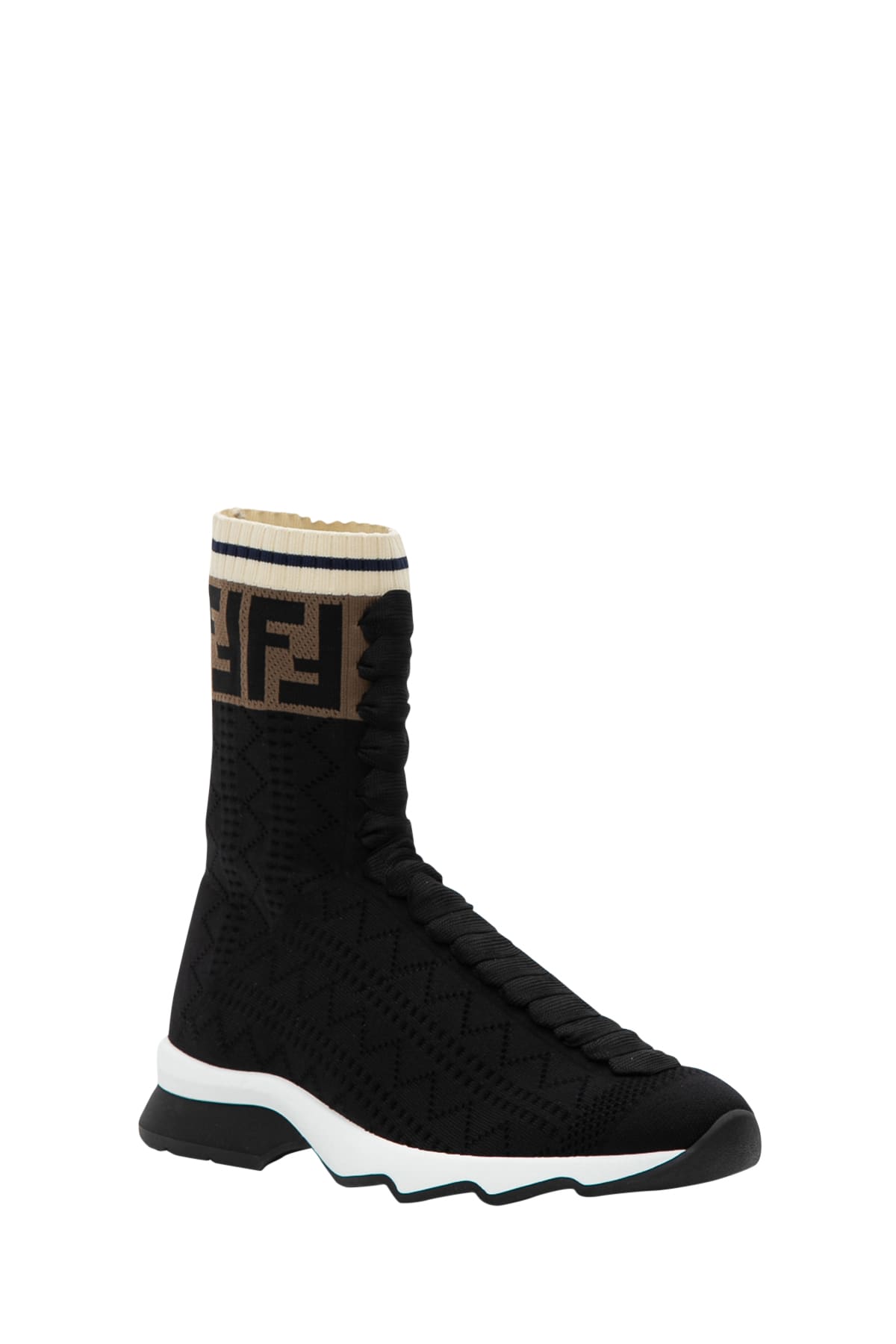 Fendi Fendi Rococo Socks Sneaker With 