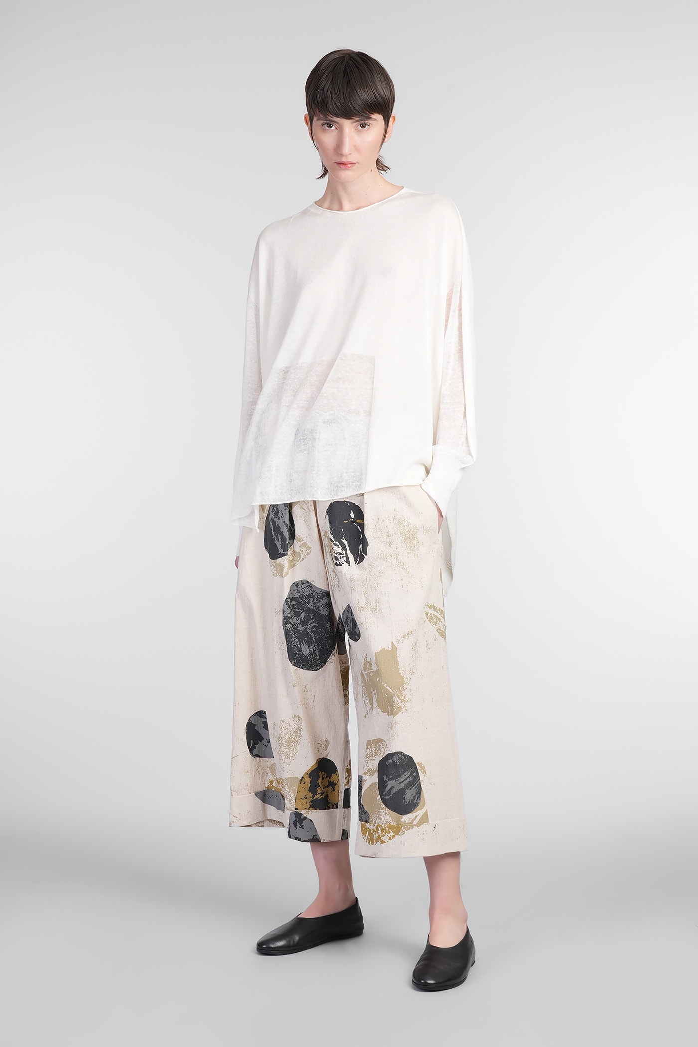 Yohji Yamamoto Topwear In Beige Wool And Polyester In Beige