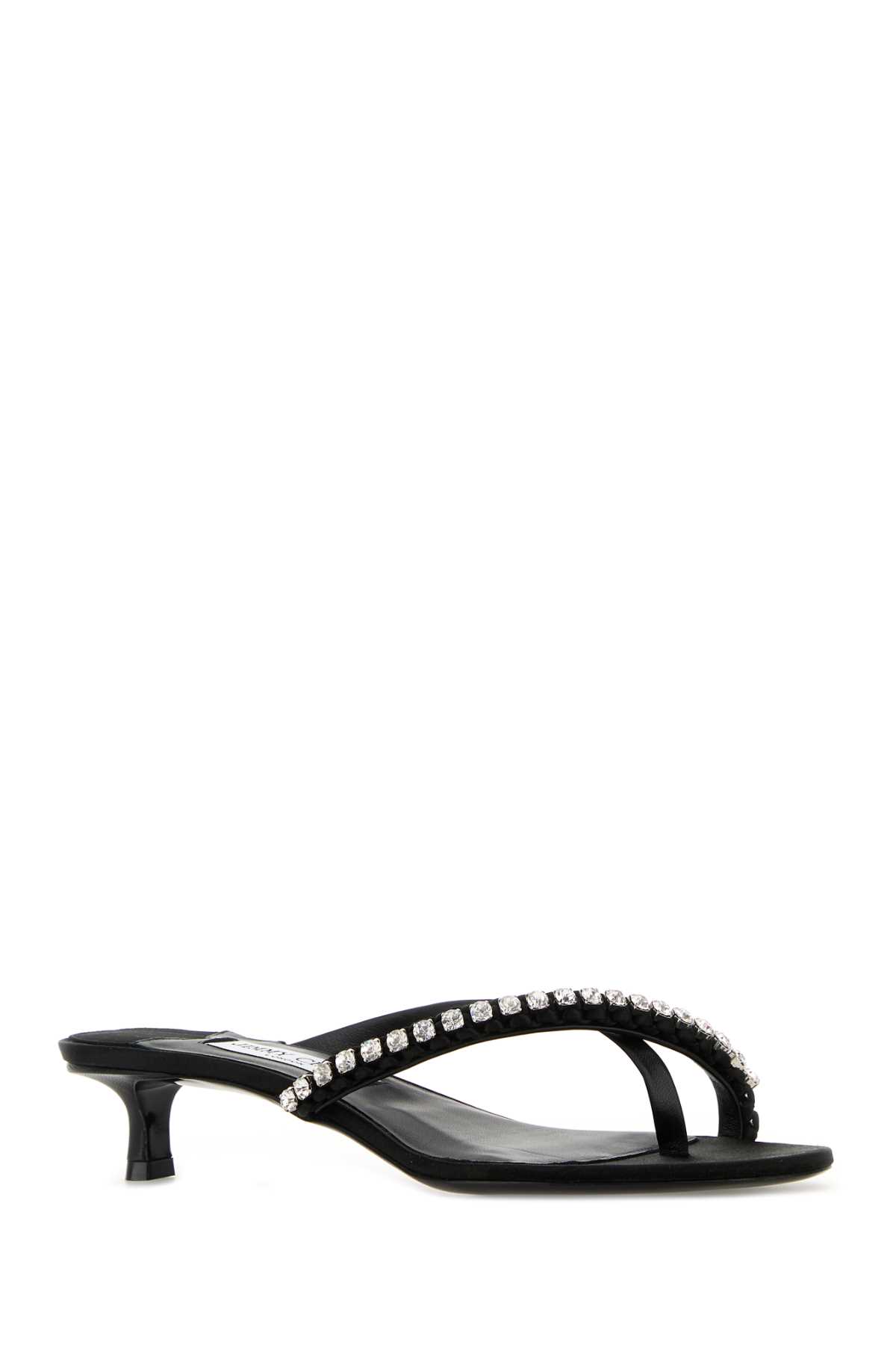 Jimmy Choo Nappa Leather And Satin Dila 35 Mules