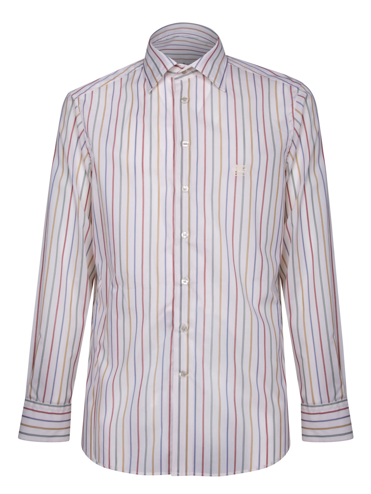 Shop Etro Striped Multicolor/white Shirt