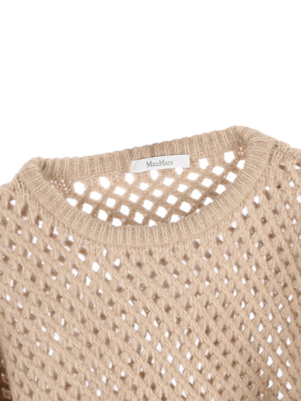 Max Mara Lattice-design Sweater In Brown