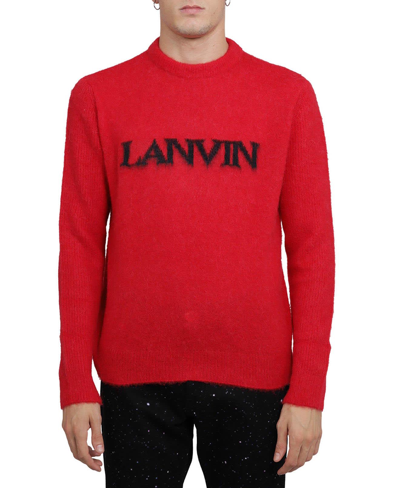 Lanvin Red Logo Sweater