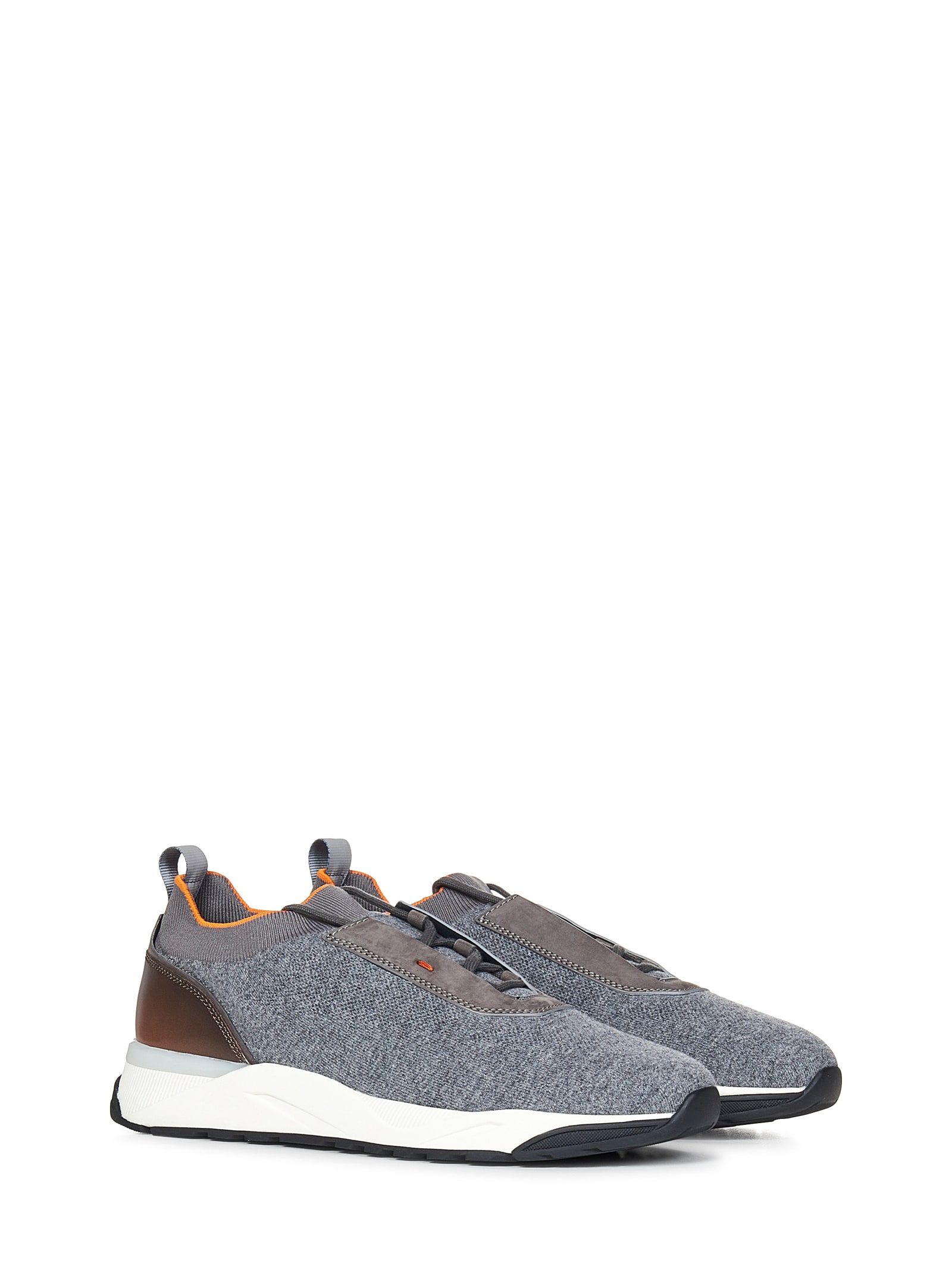 Shop Santoni Flin Sneakers In Grey