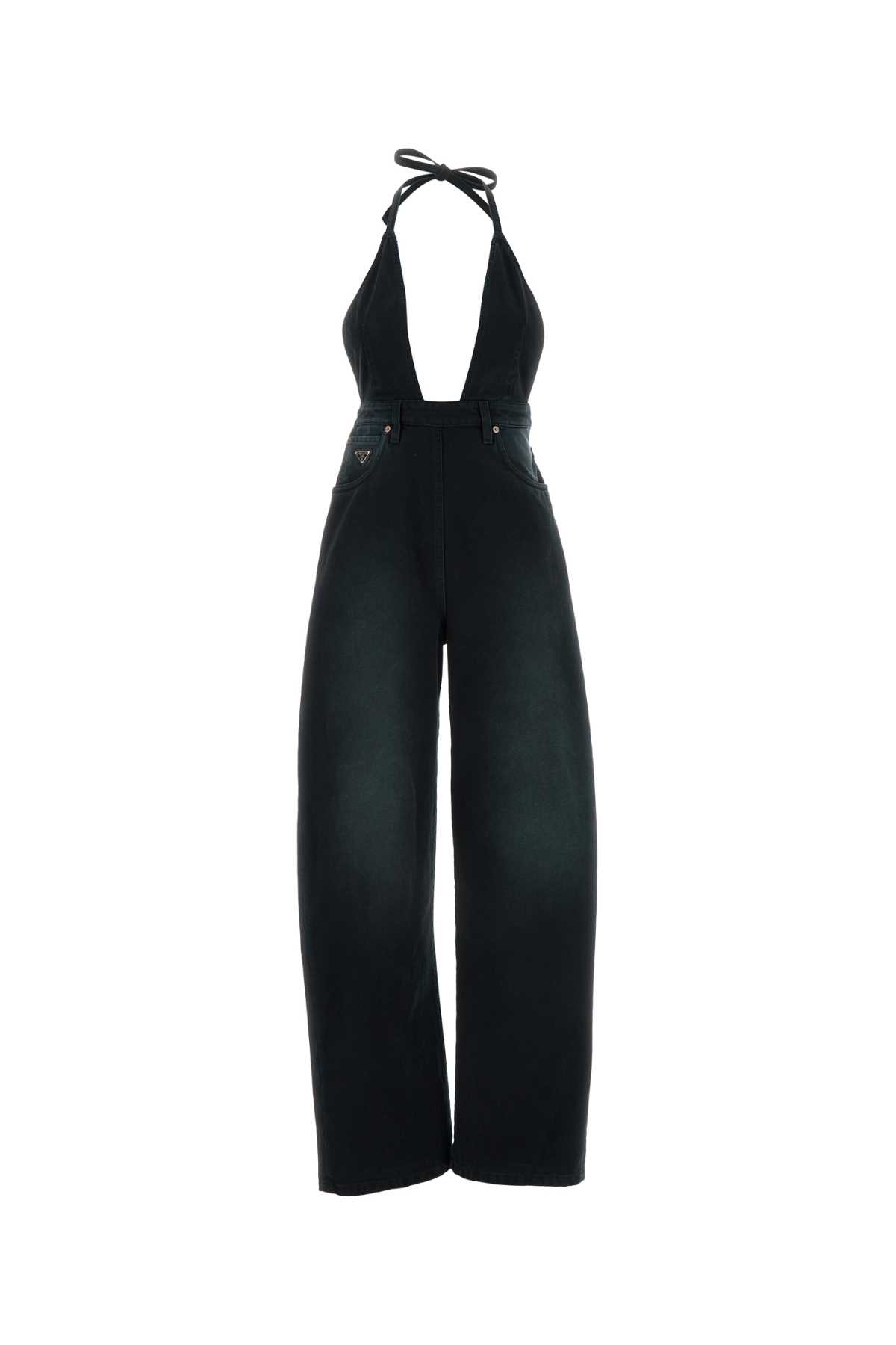 Prada Black Denim Jumpsuit