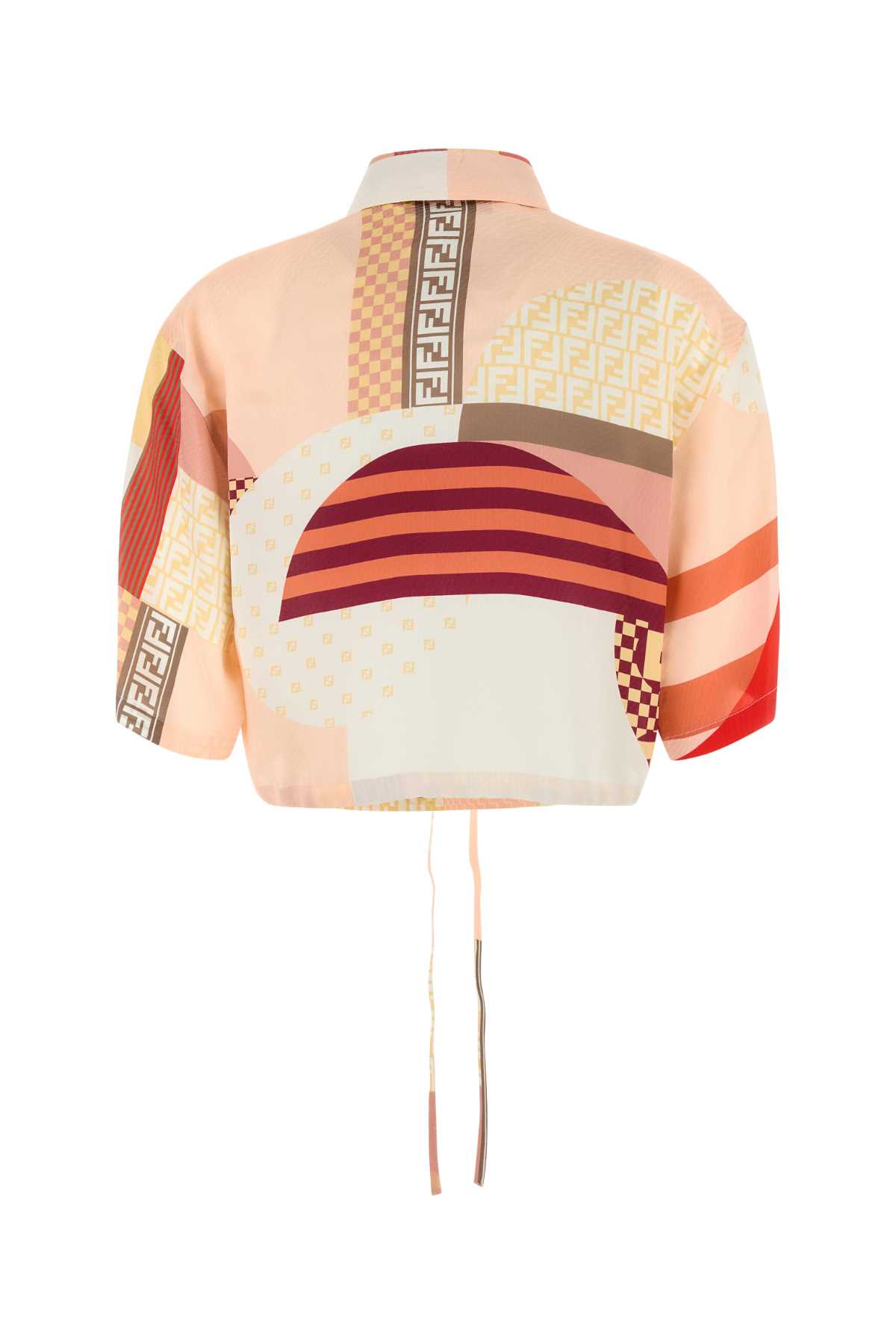 Fendi Camicia In Seta Stampata Donna In Multi