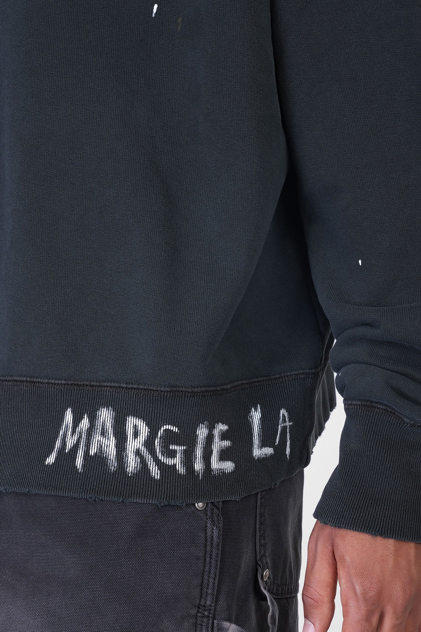 Maison Margiela Men Crewneck Sweatshirt With Distressed Details