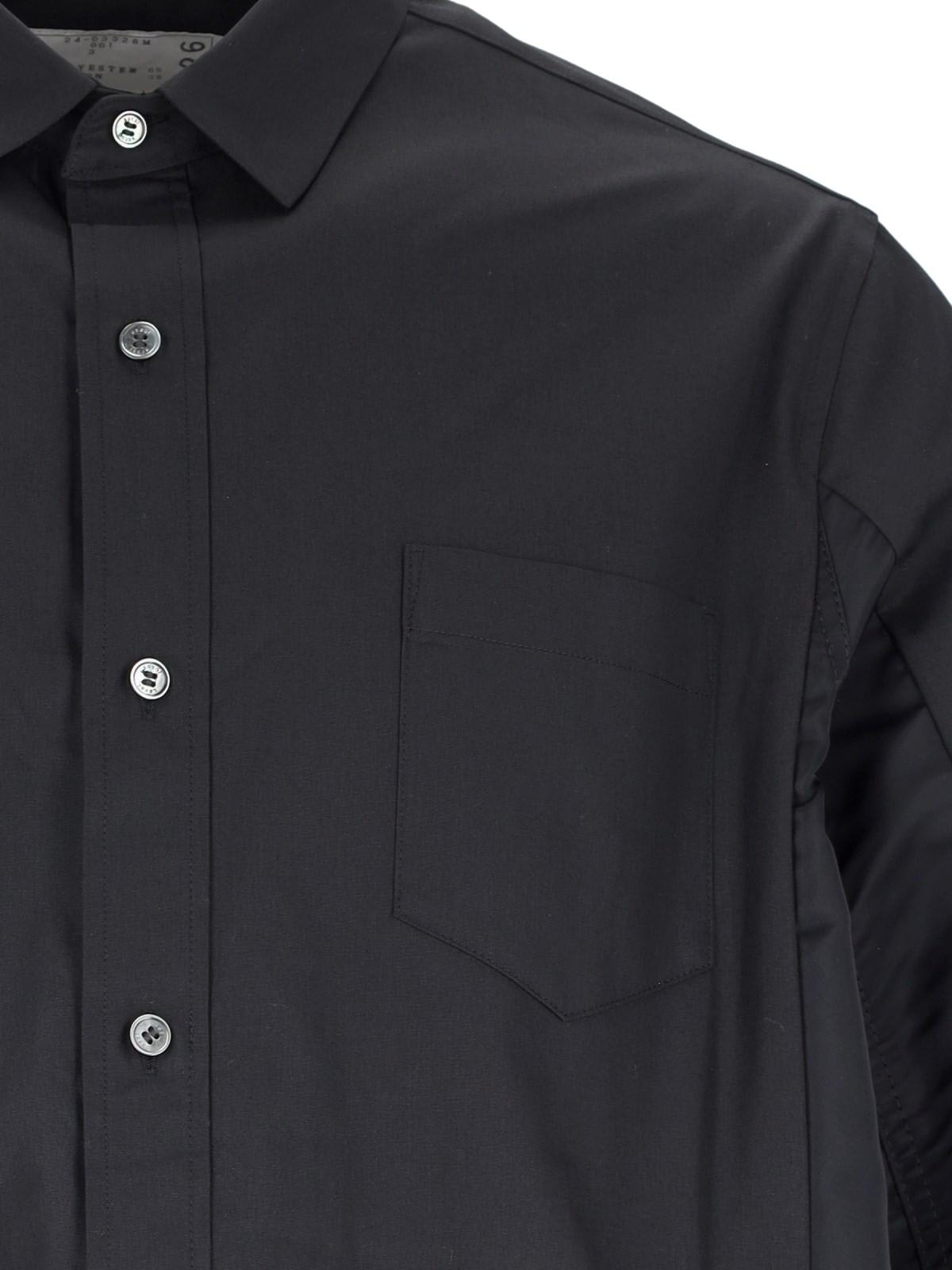 Shop Sacai Long-sleeved Shirt In Black 001