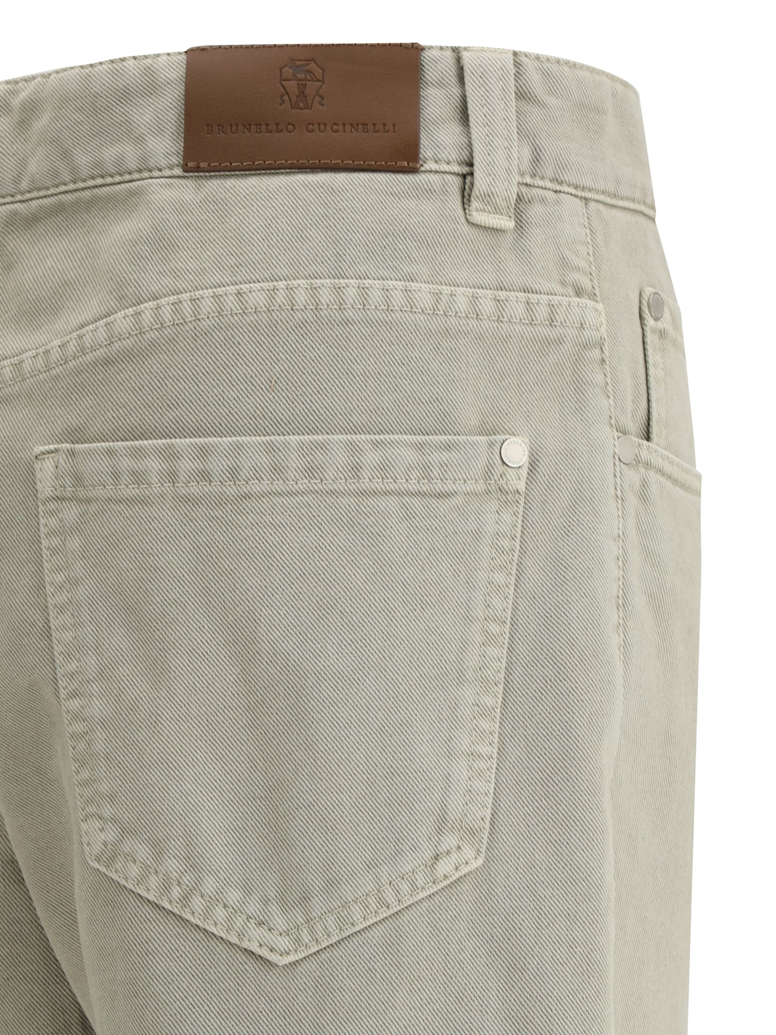 Brunello Cucinelli Straight Dyed Jeans In Gray