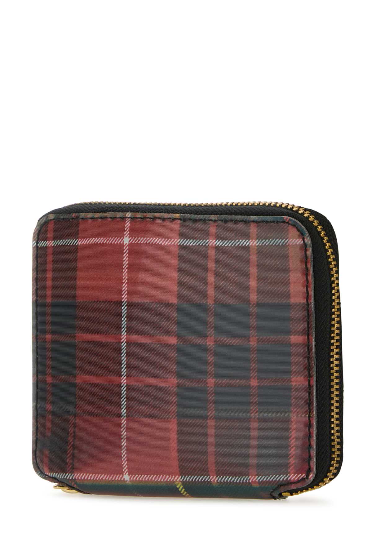 Shop Comme Des Garçons Printed Fabric Wallet In Redgreen