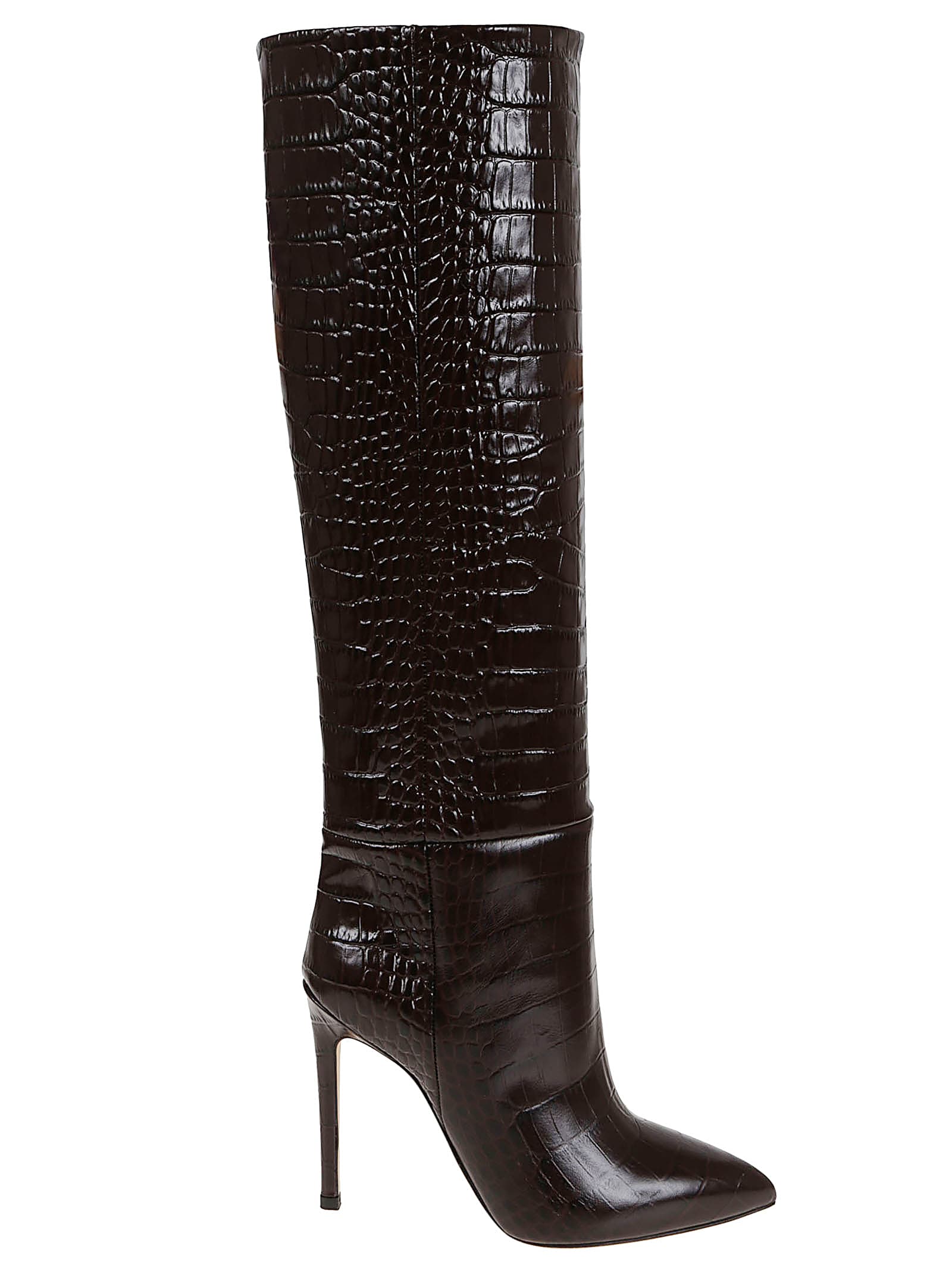 Paris Texas Stiletto Boot High Heels Boots In Bordeaux Leather In Burgundy