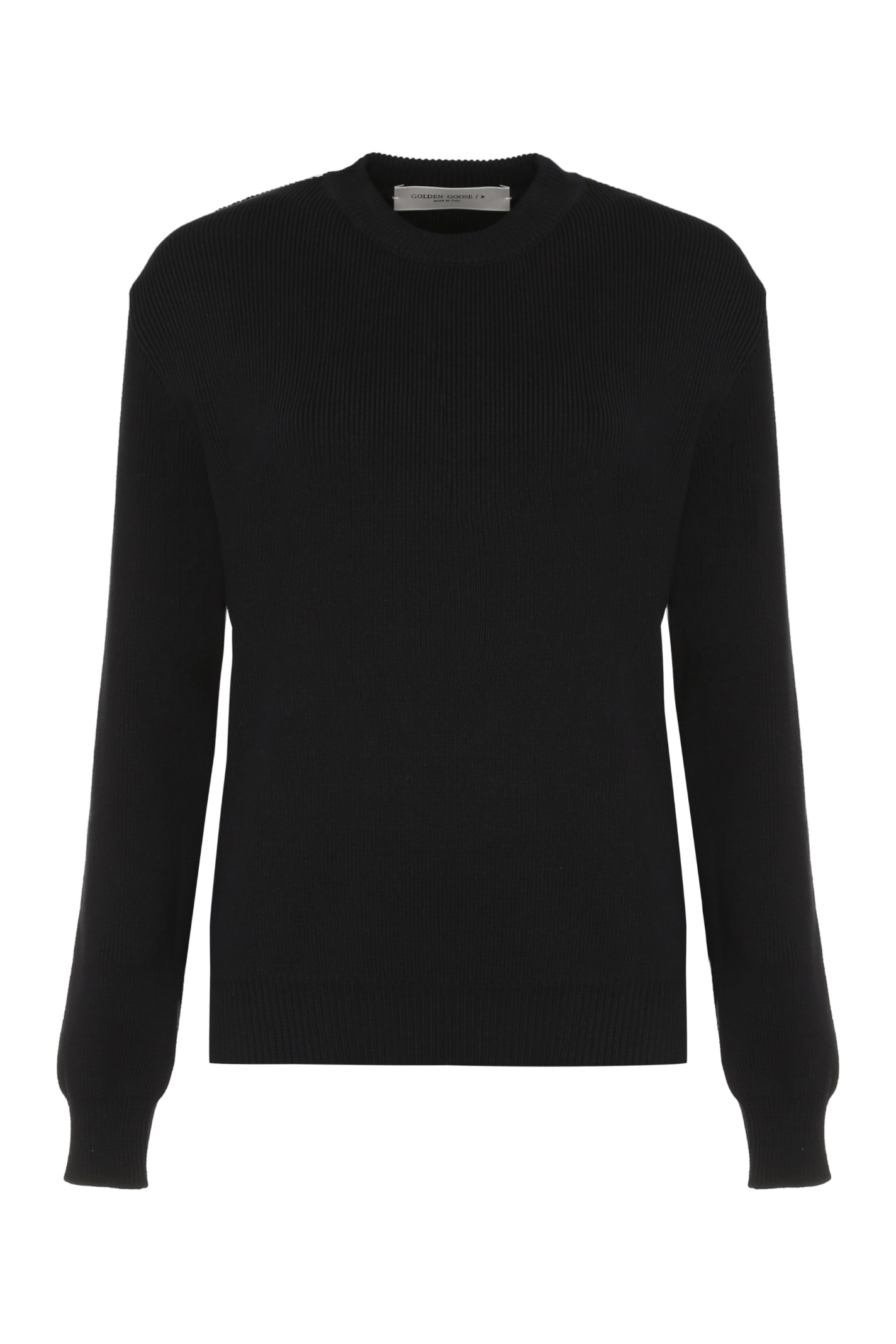 Shop Golden Goose Dany Cotton Crew-neck Sweater In Blue