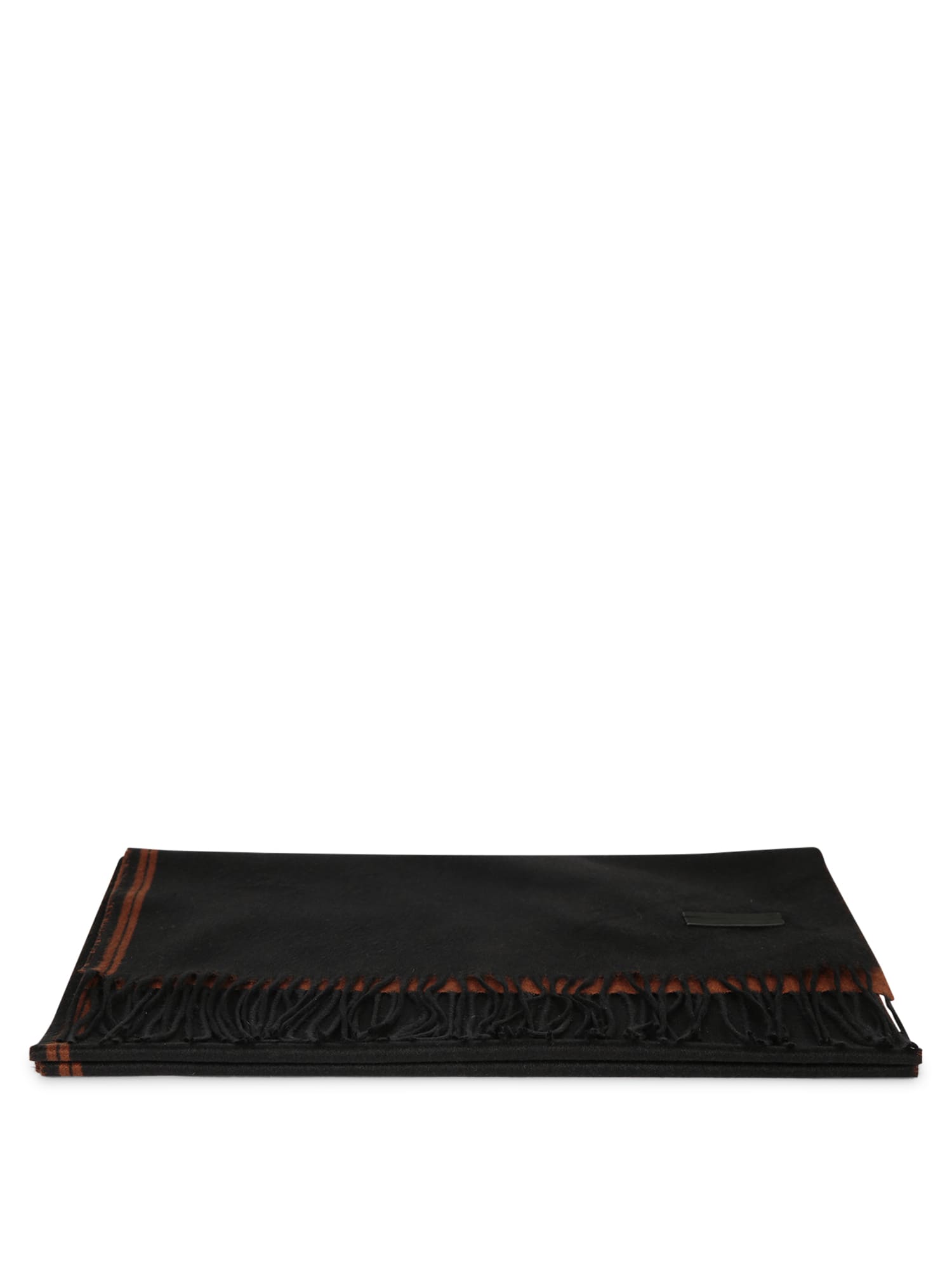 Double Black Silk Scarf