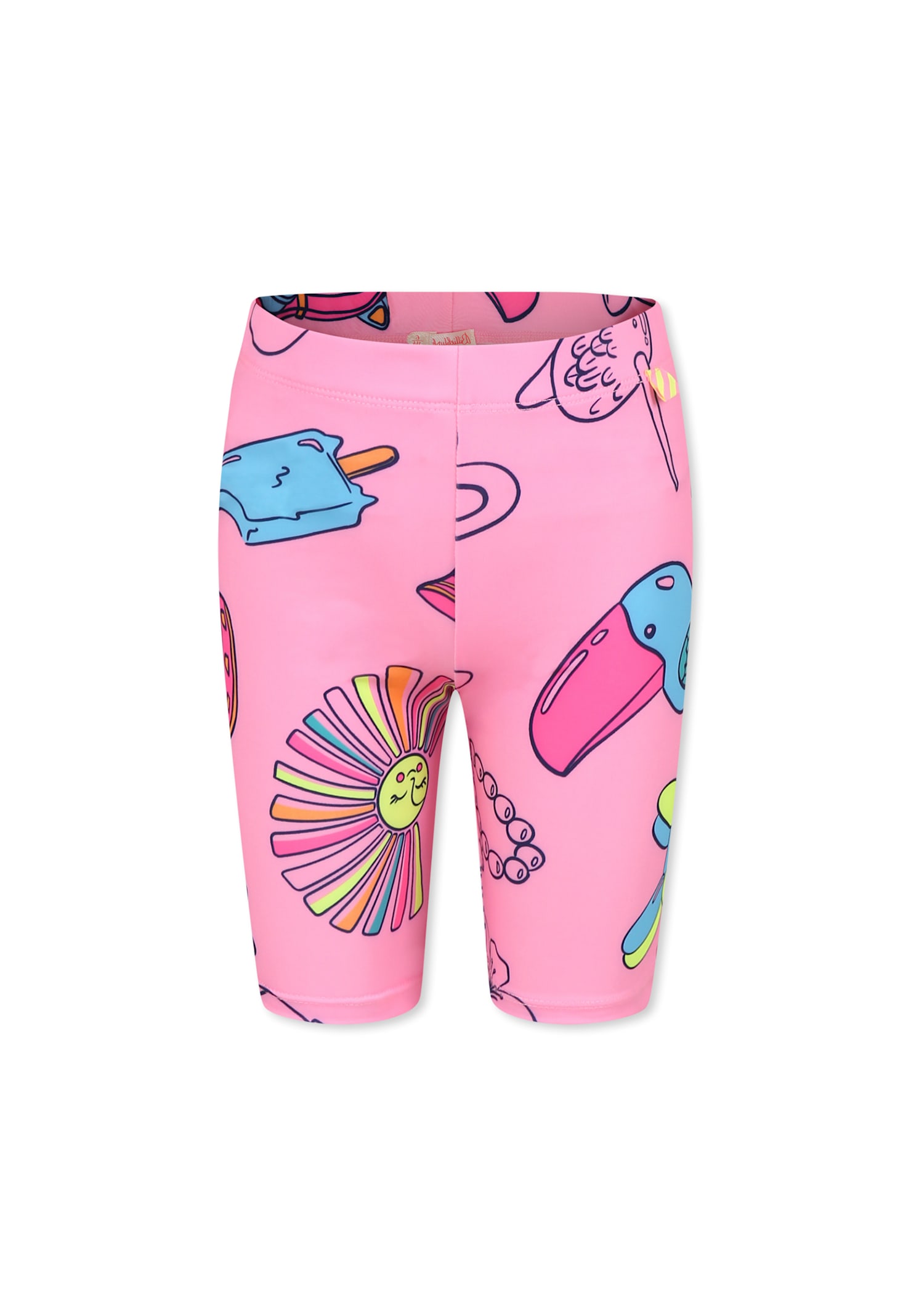 Billieblush Pink Shorts For Girl With Print In Pink