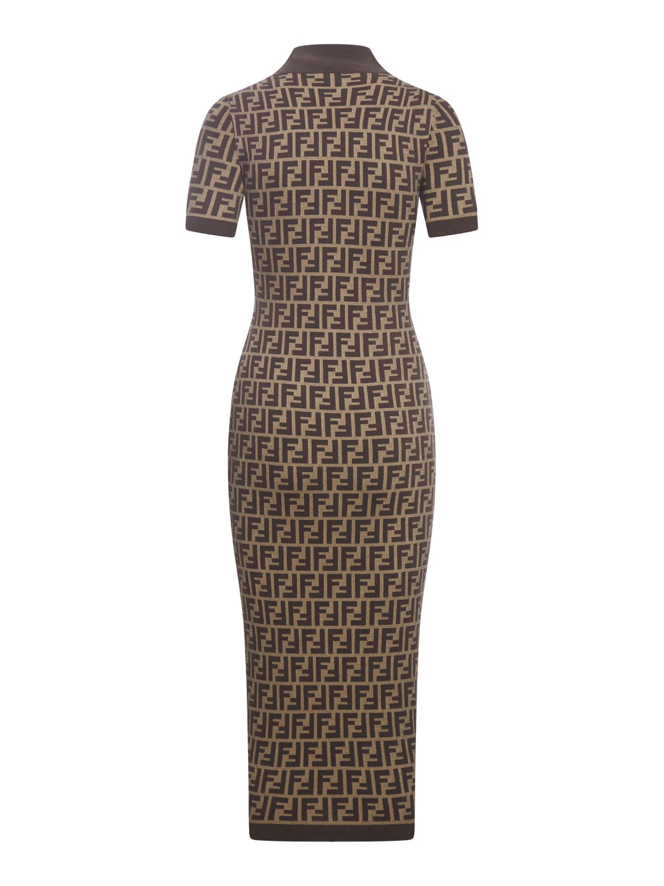 Shop Fendi Dress Ff Istituziona In Gge Tobacco