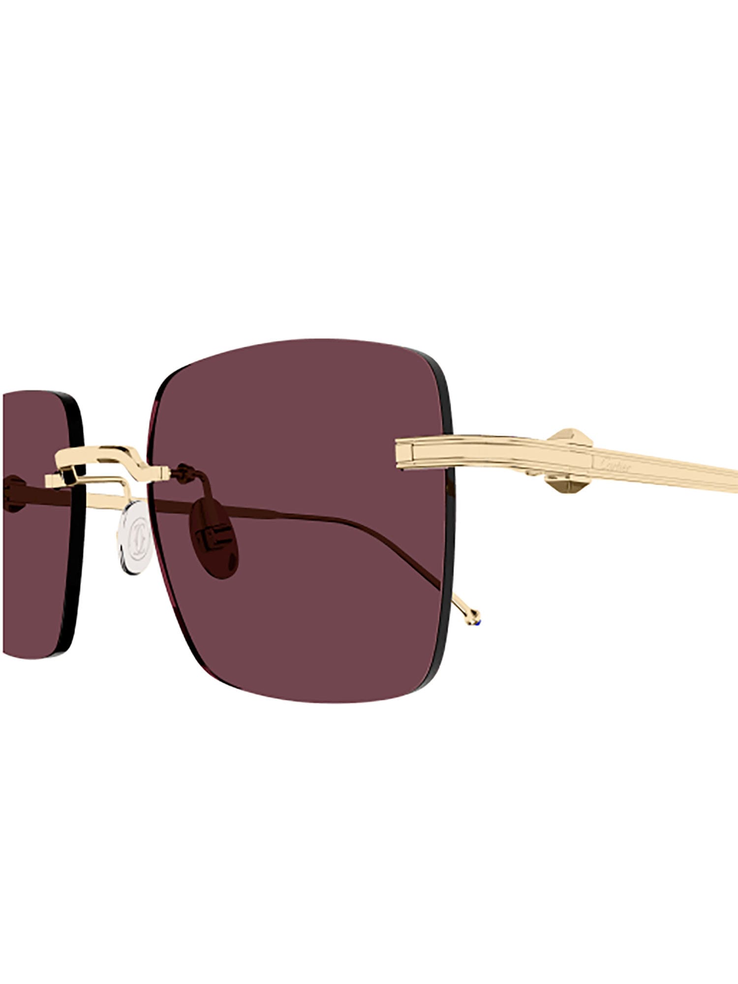 Shop Cartier Ct0403s Sunglasses In 003 Gold Gold Red