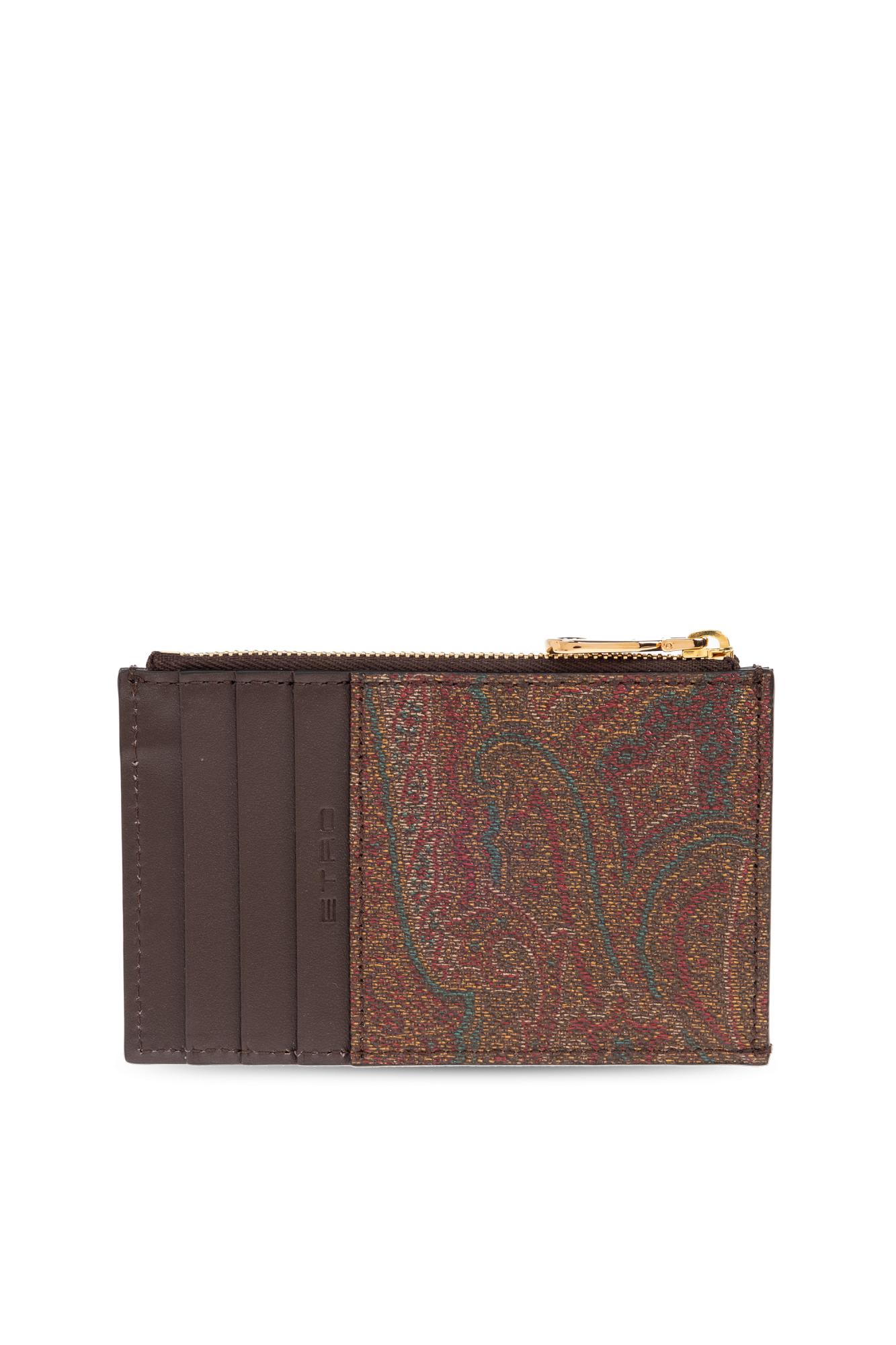 Etro Card Case In Brown