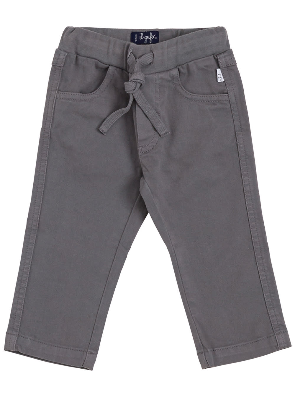 Il Gufo Grey Cotton Pants With Pockets