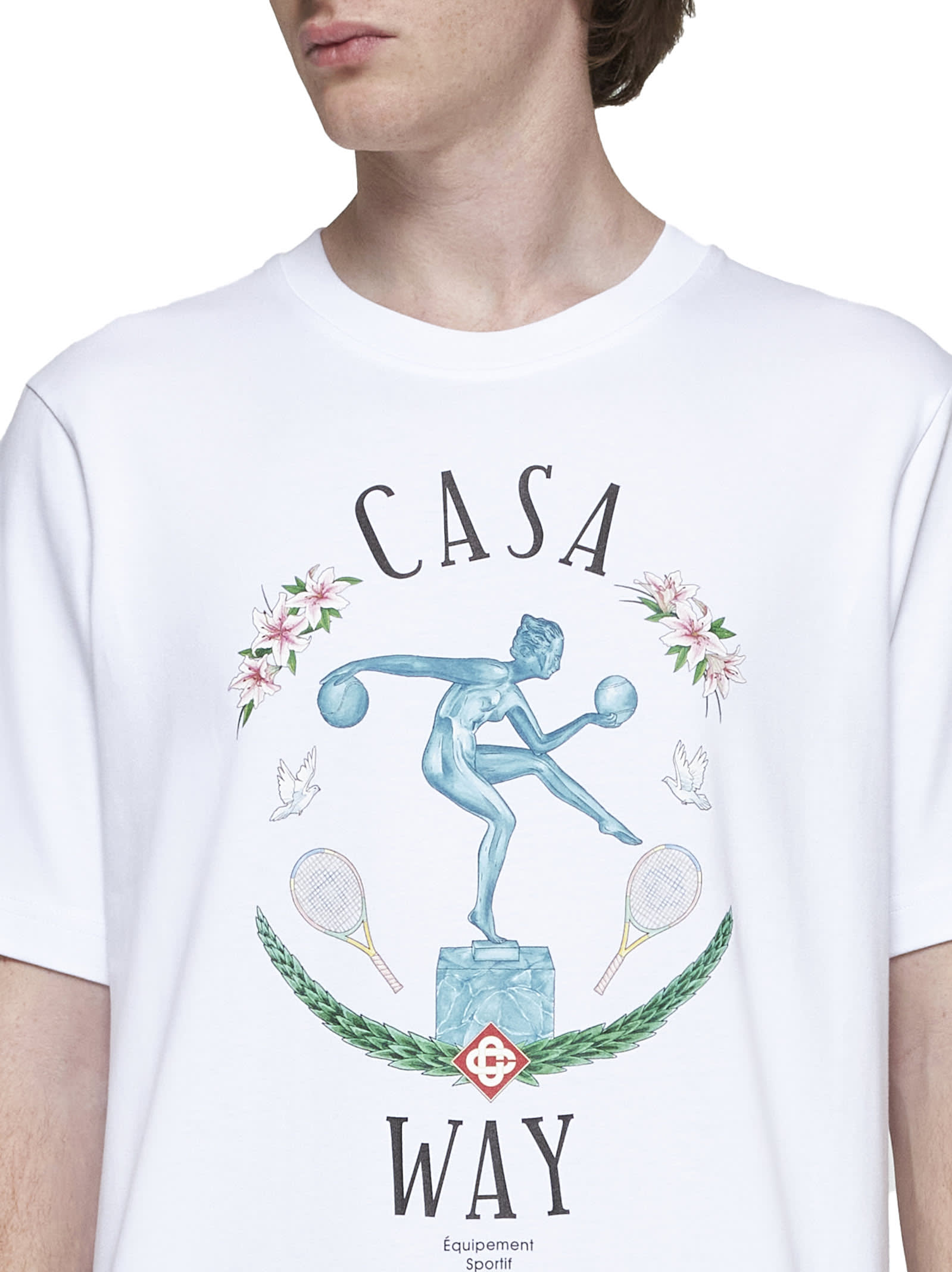 Shop Casablanca T-shirt In Statue En Marbre