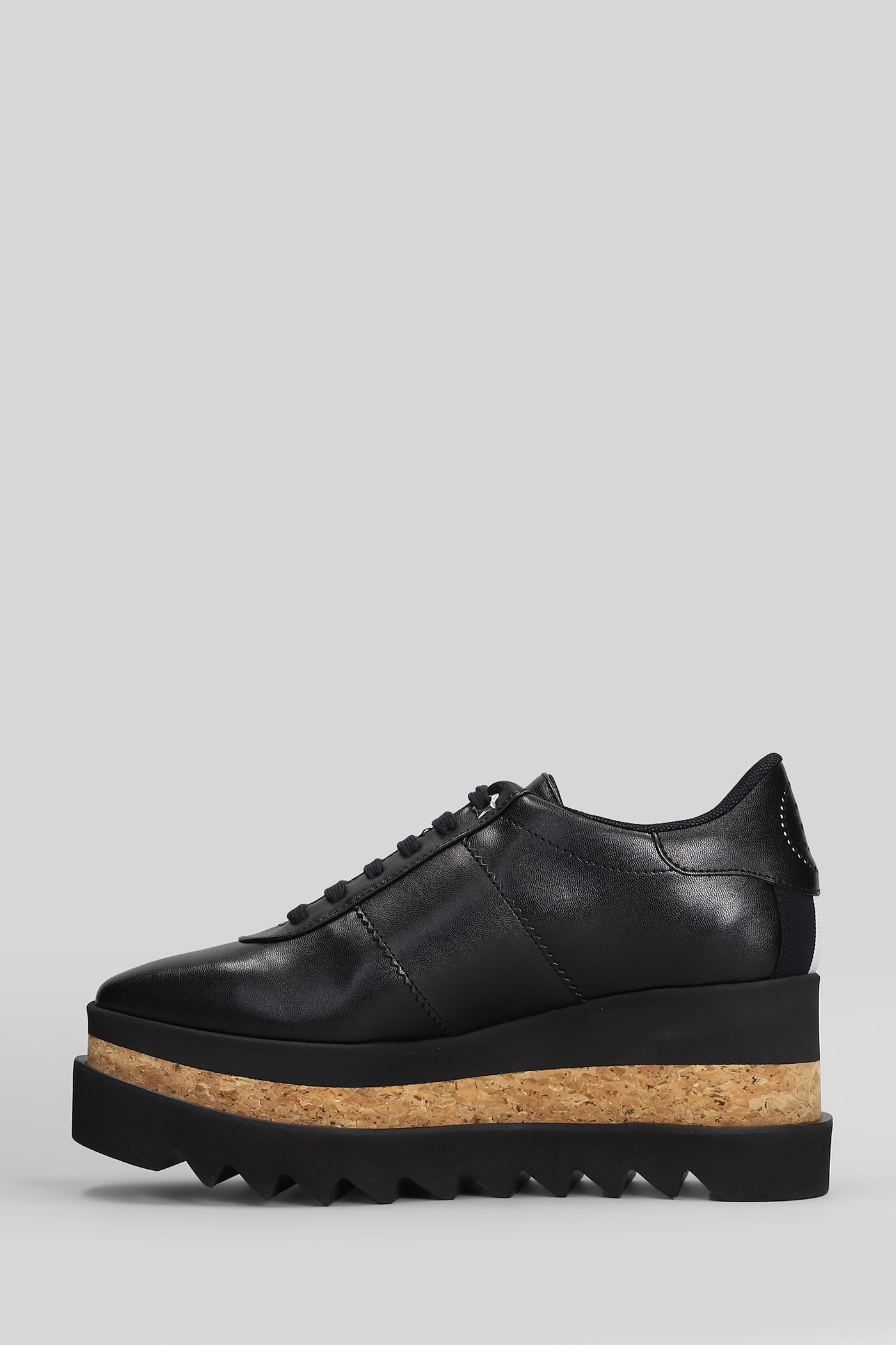 Stella Mccartney Sneakelyse Sneakers In Black Polyuretan In Animal Print