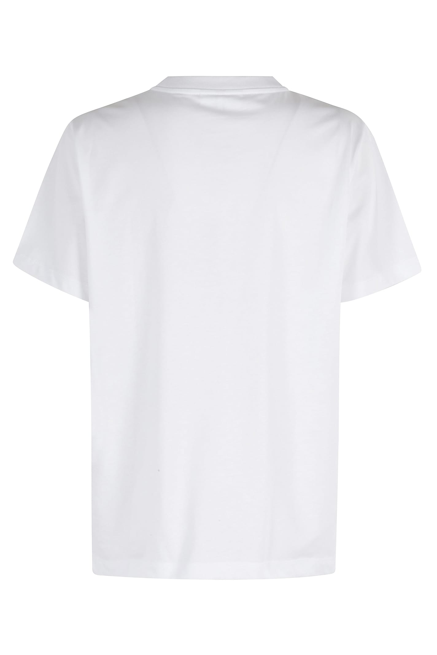 Ganni Leopard Print Relaxed Jersey T-shirt In White