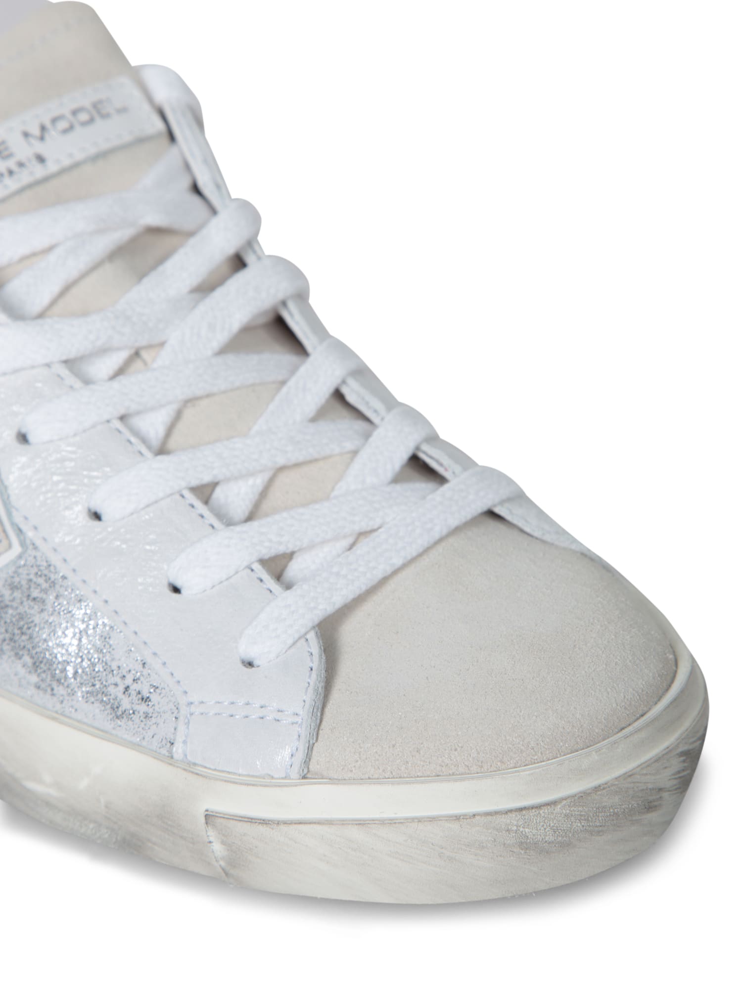 Philippe Model Prsx Low Sneakers In Silver