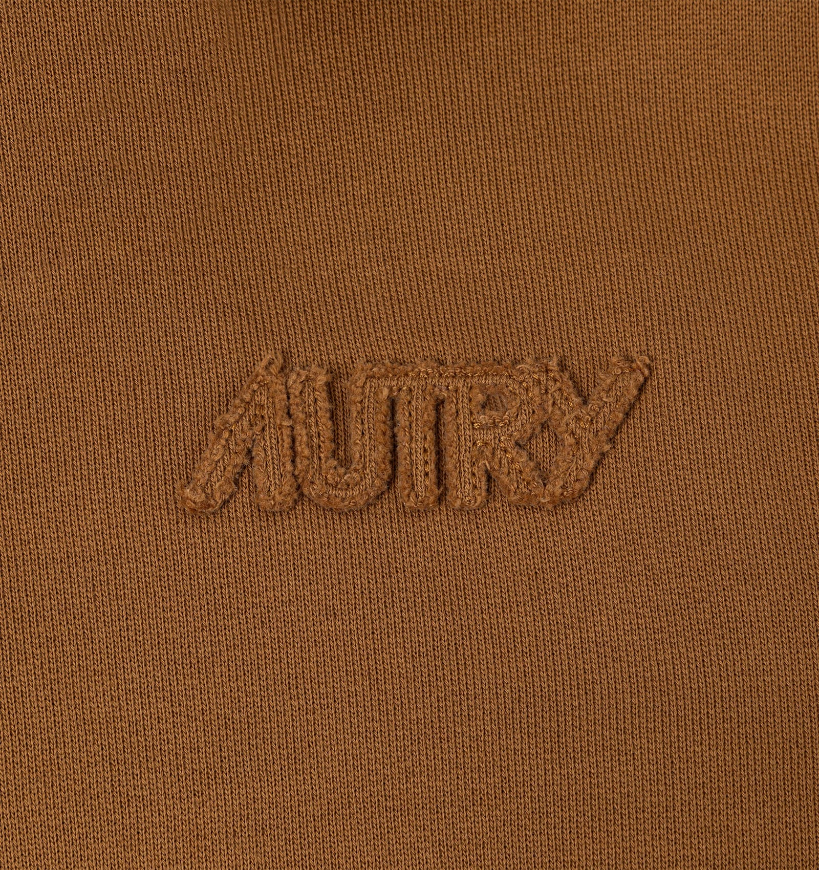 Autry Drawstring Hooded Knitwear With Ribbed Cuffs In Brown