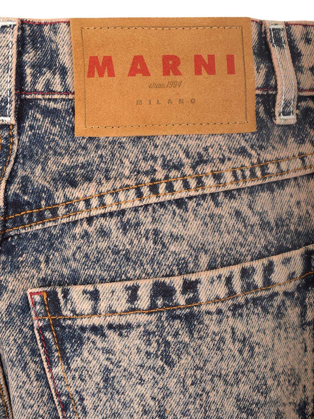 Shop Marni Wide Legdenim In Multicolor