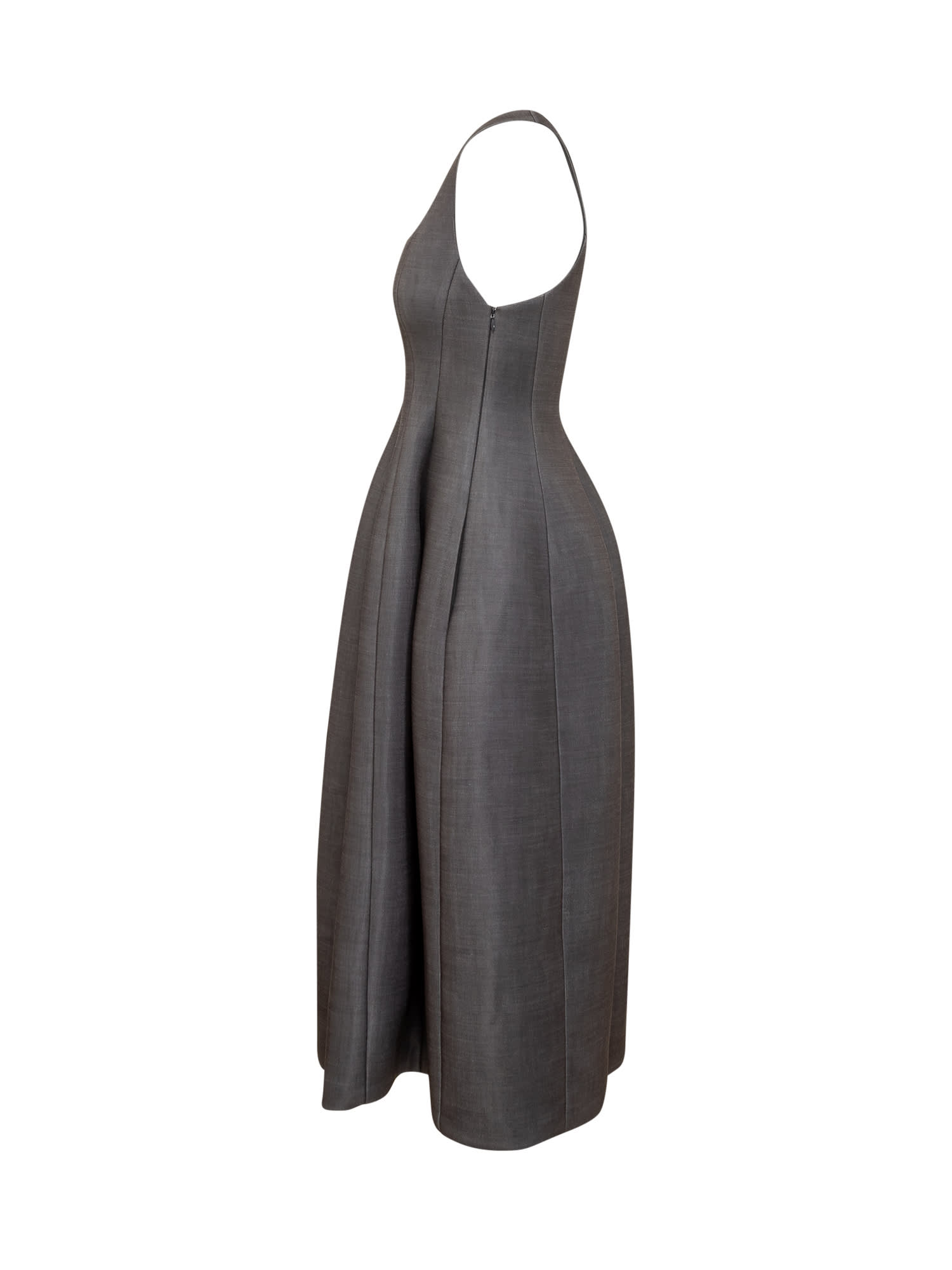 Shop Philosophy Di Lorenzo Serafini Light Scuba Dress In Grigio