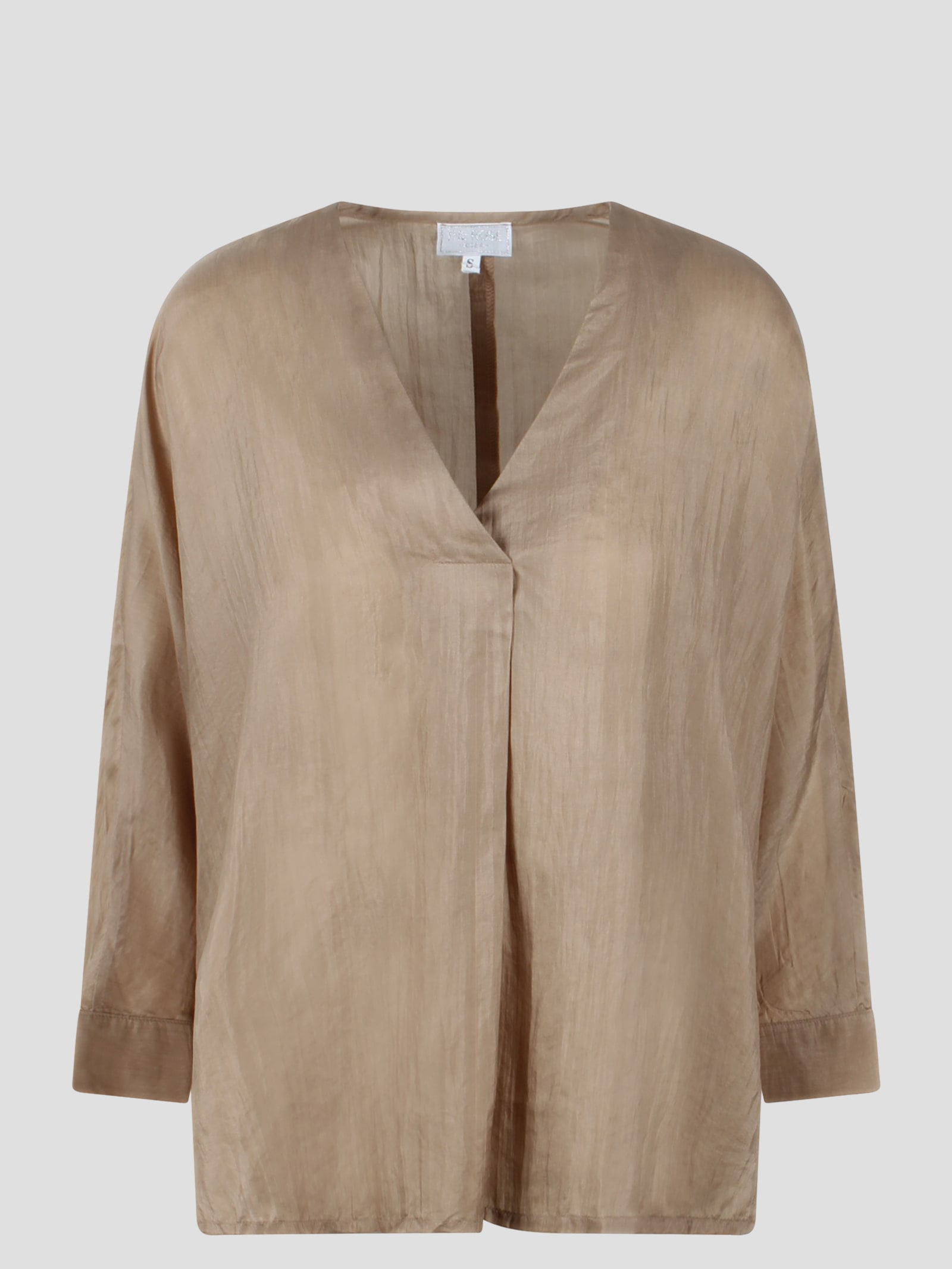 Shop The Rose Ibiza Silk Blouse In Light Brown