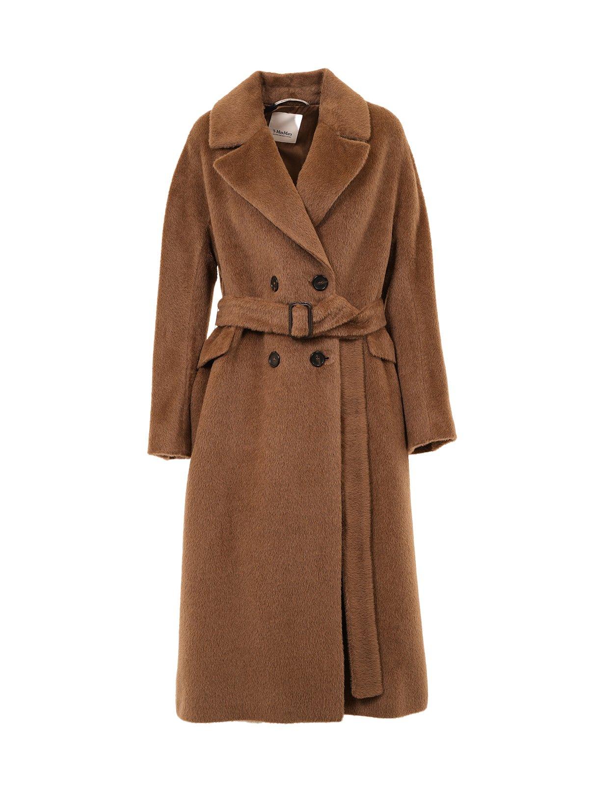 'S Max Mara Double-breasted Belted Coat