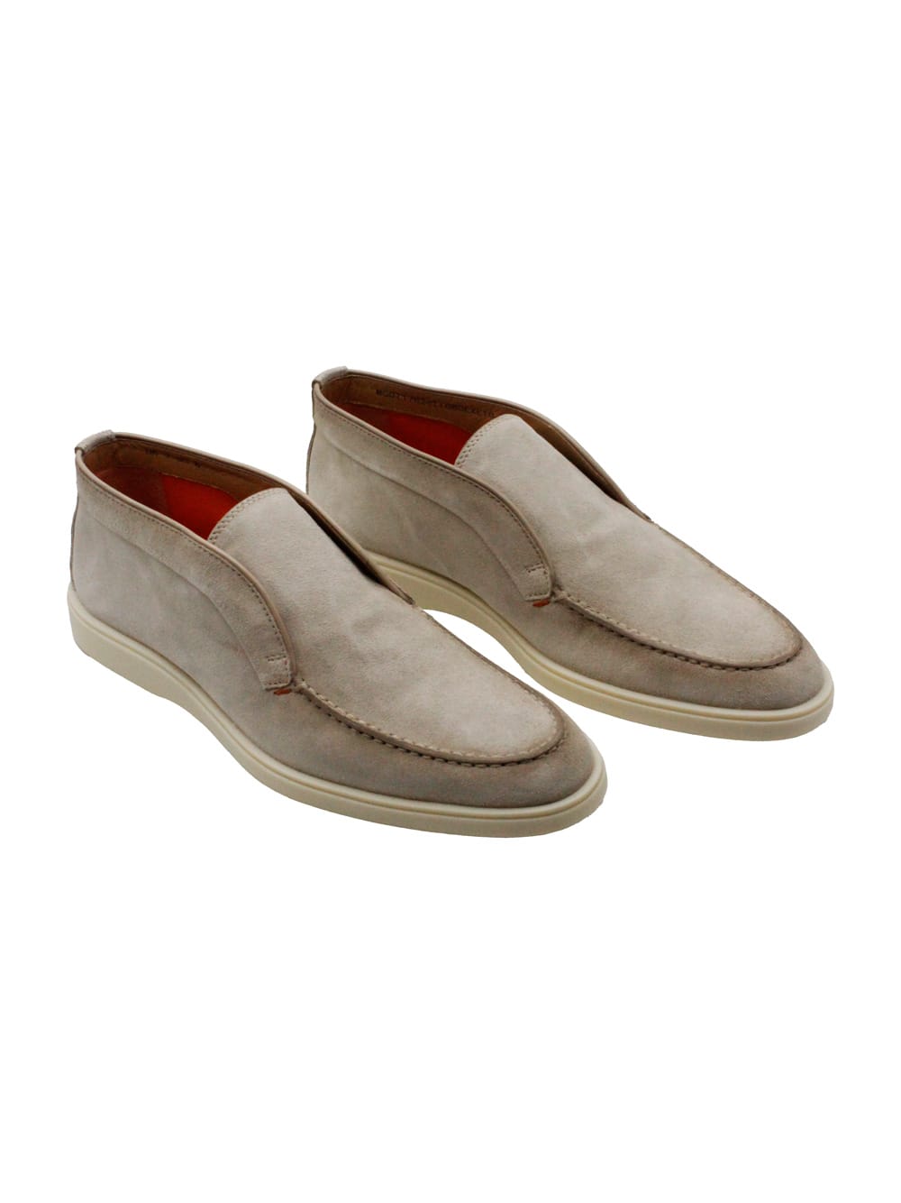 Santoni Desert Ankle Boots In Beige