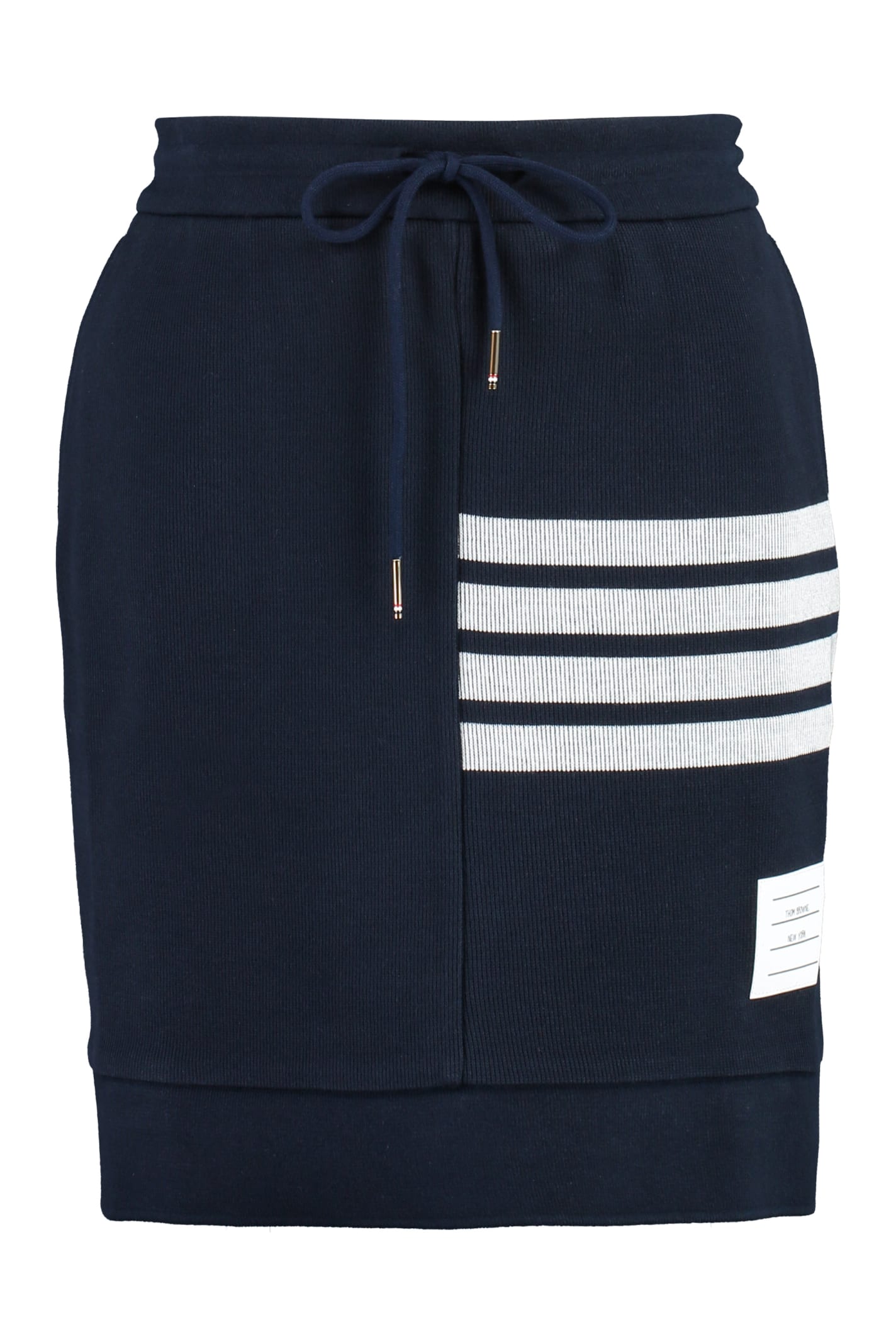 Shop Thom Browne Knitted Mini Skirt In Blue