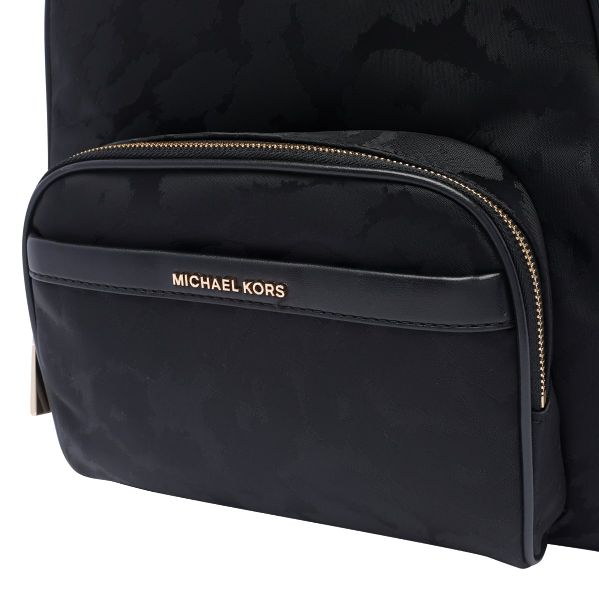 Shop Michael Michael Kors Bex Medium Printed Backpack In Black