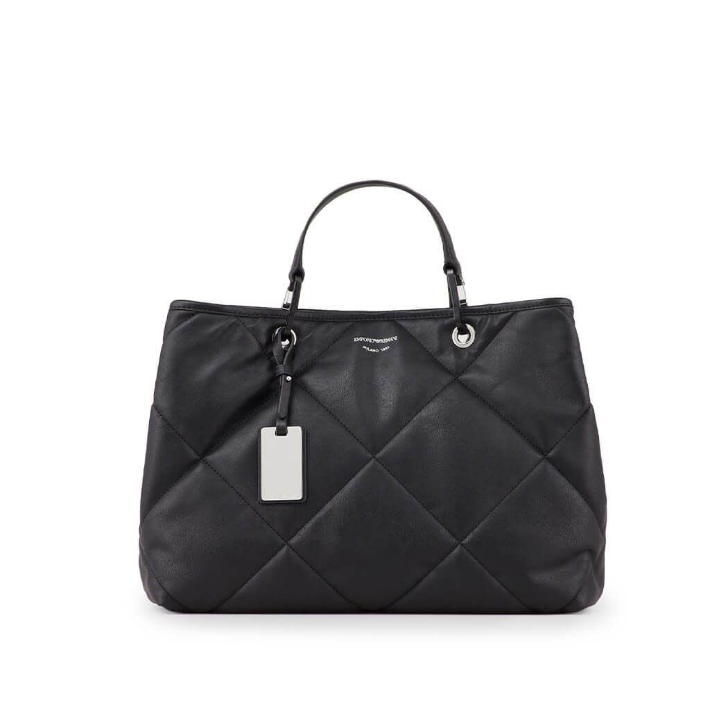 Emporio Armani MYEA QUILTED BLACK SHOPPING BAG
