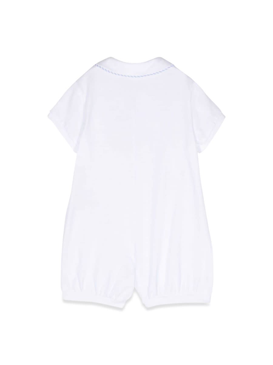 Il Gufo Tutina Corta Bianco/pepe In White
