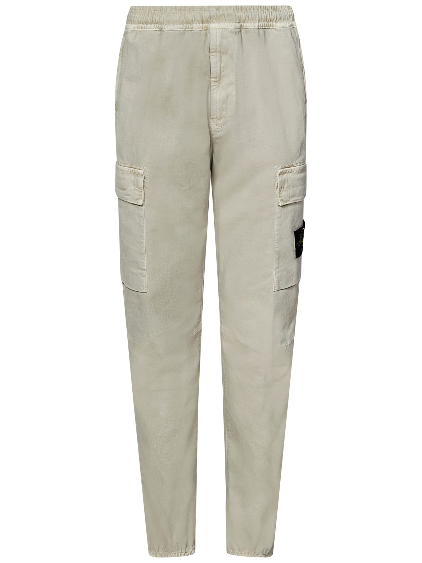 Shop Stone Island Trousers In Beige