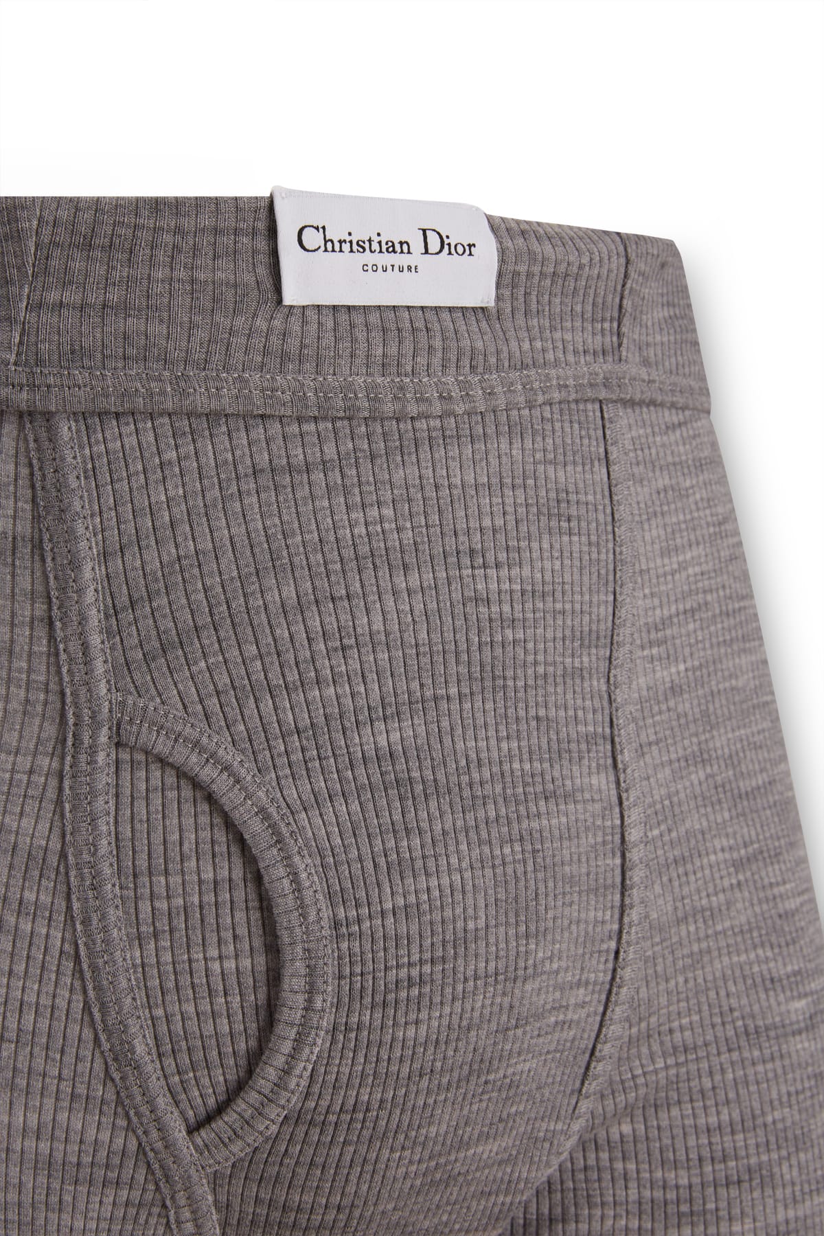 Dior Waistband Elastic Ribbed Texture Front Pouch In 880