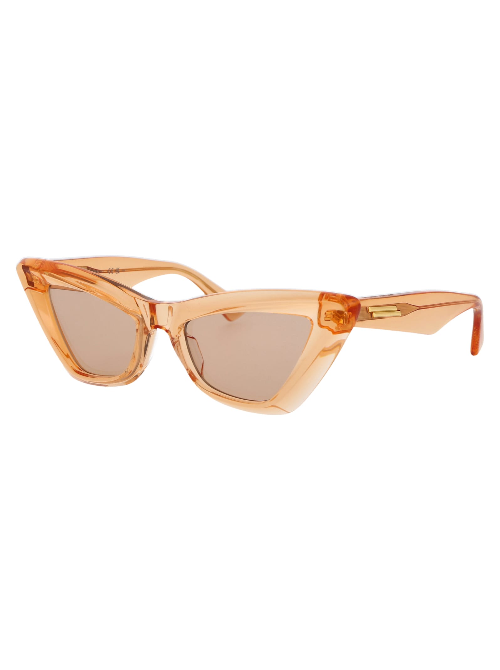 Shop Bottega Veneta Bv1101s Sunglasses In 011 Orange Orange Brown