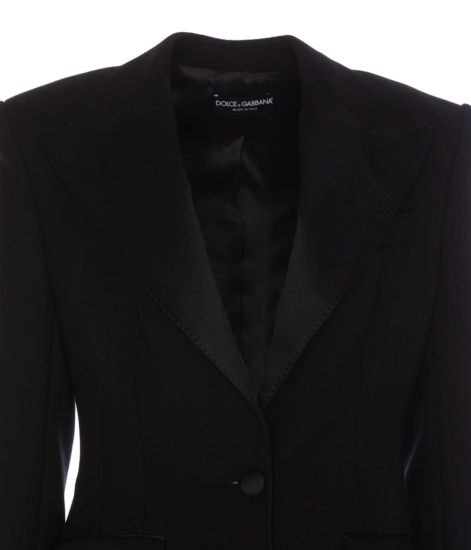 Shop Dolce & Gabbana Single Breasted Coat In Nero