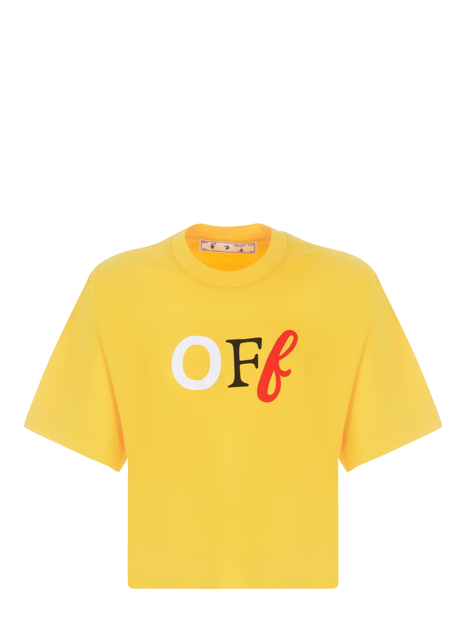 OFF-WHITE OFF-WHITE OFF TYPO MIX COTTON T-SHIRT,OWAA090S21JER002 1884