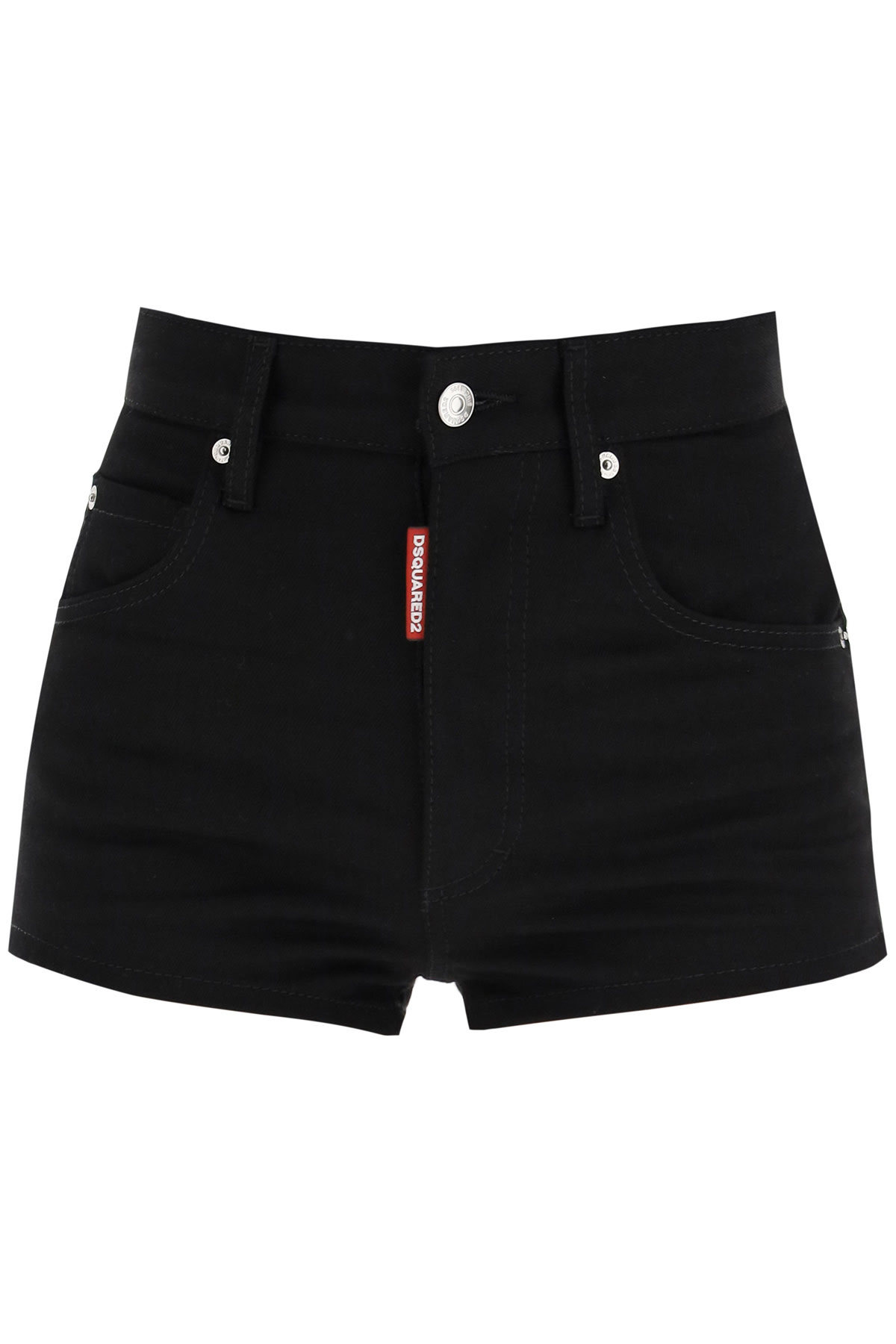 Dsquared2 Denim Shorts With Icon Print