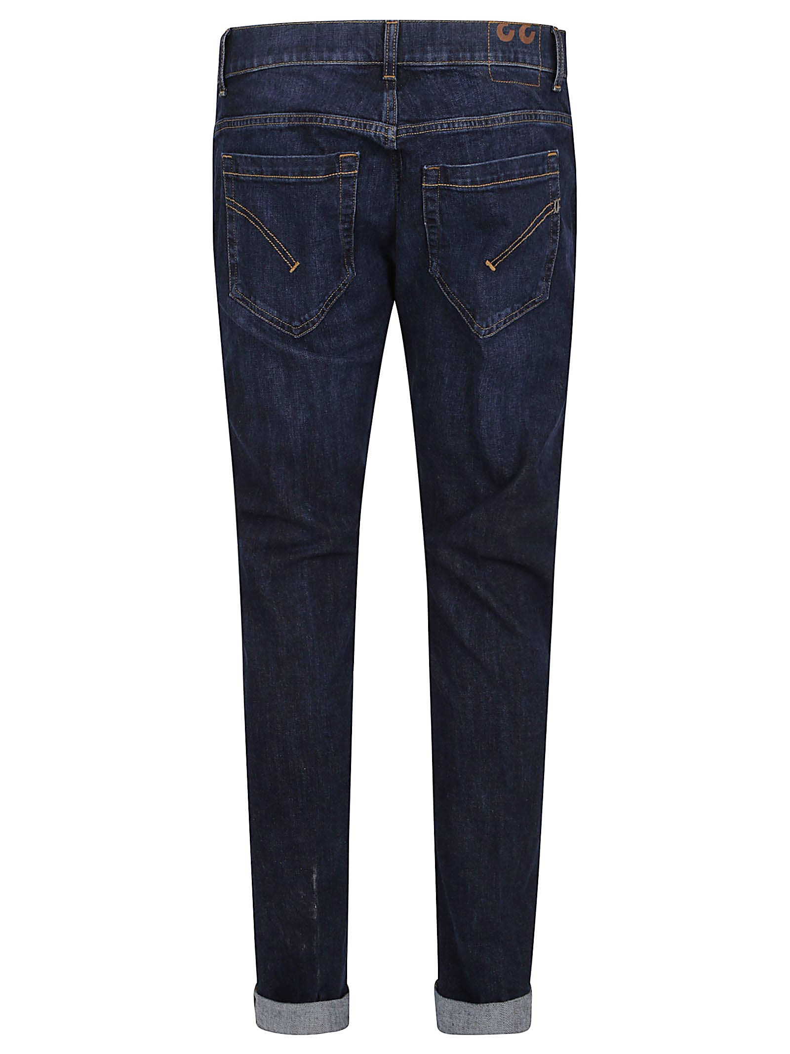 Dondup Denim Trousers With Belt Loops In Blue