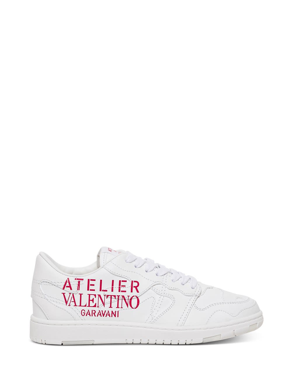 Valentino Garavani Low Top Atelier Edition Sneakers In White Leather